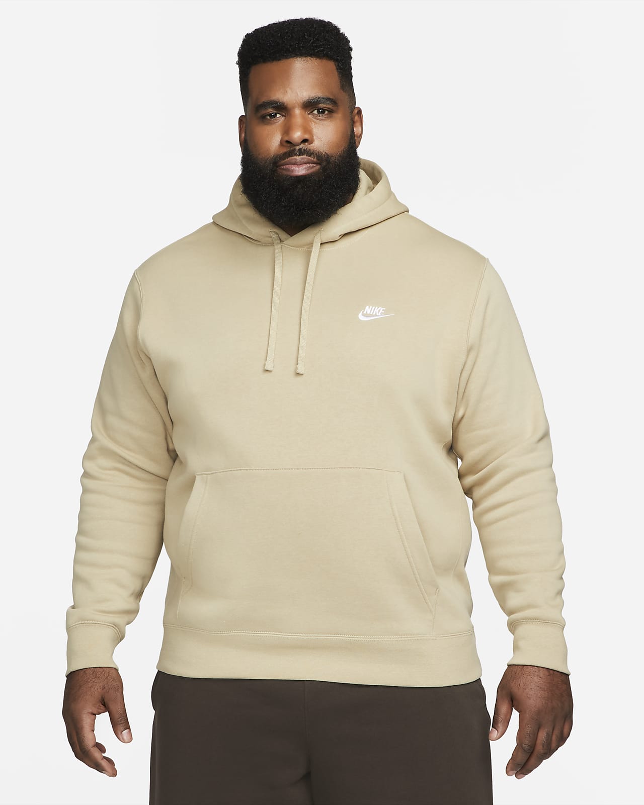 nike sportswear club hoodie beige