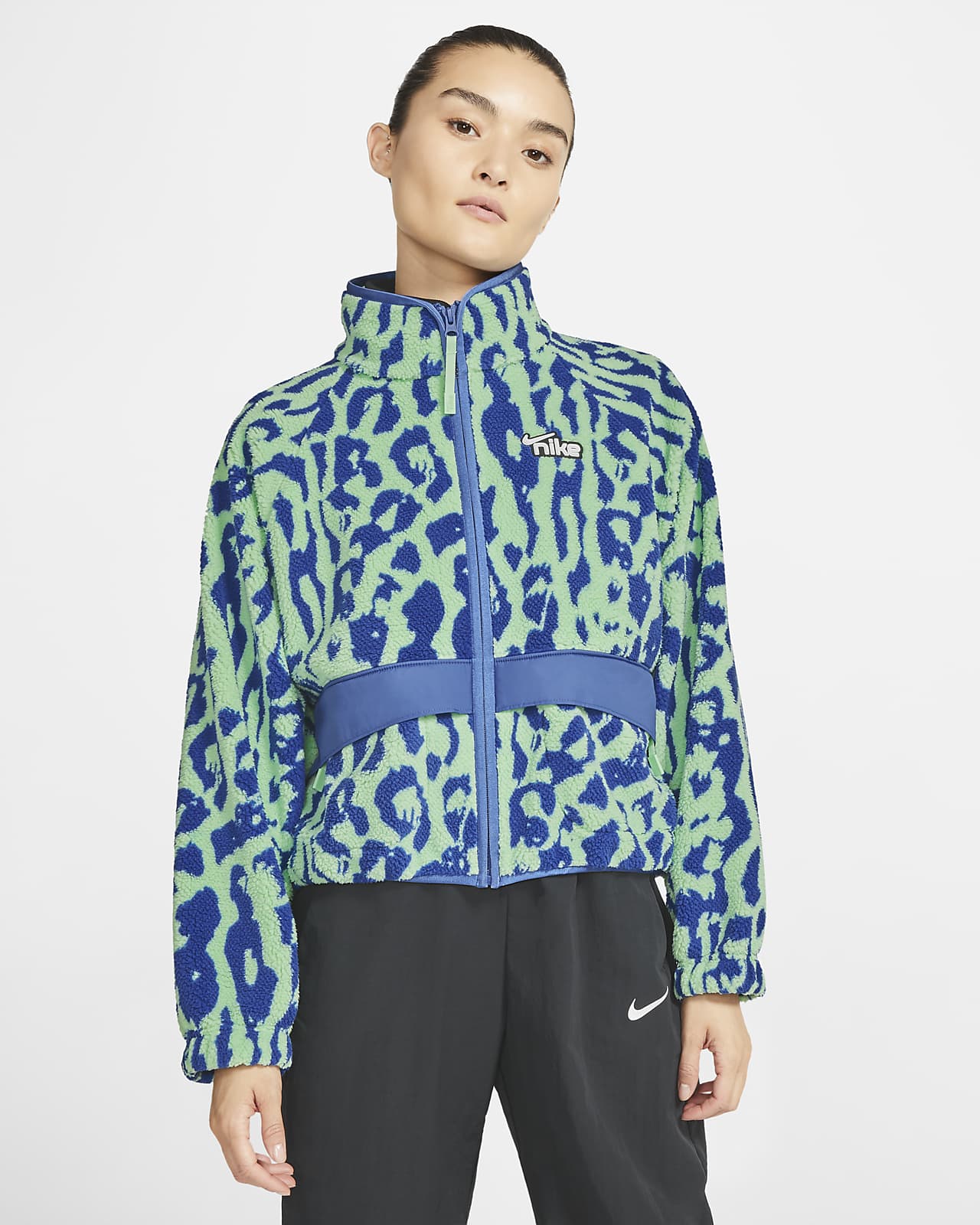 green and blue nike jacket