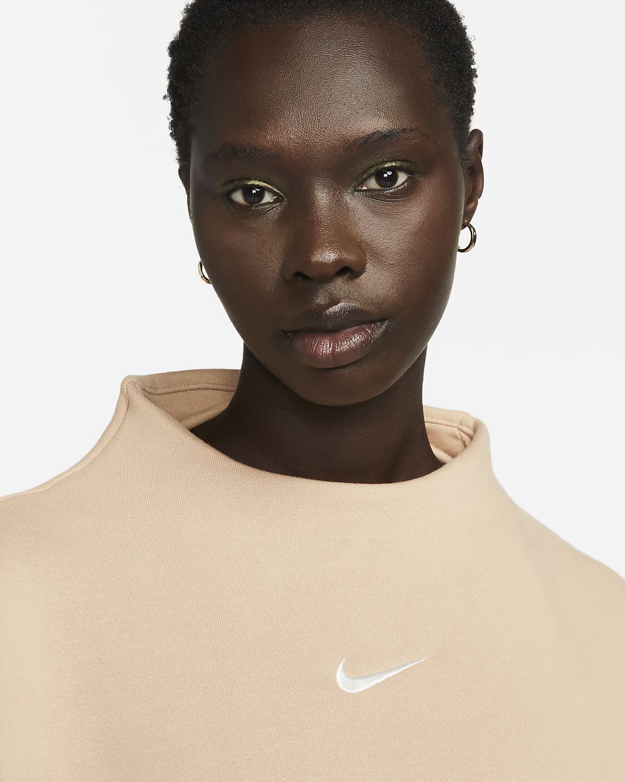 Nike Sportswear Phoenix Fleece Sudadera de chándal con mangas 3/4 de cuello alto extra - Mujer. Nike ES