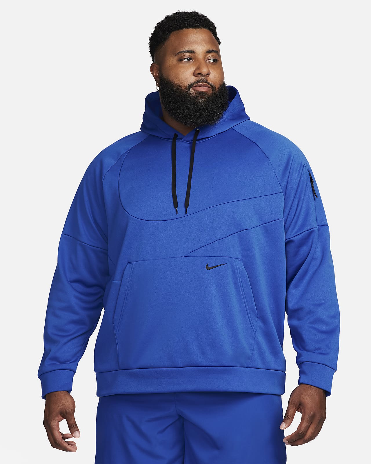 Nike therma best sale fit hoodie blue