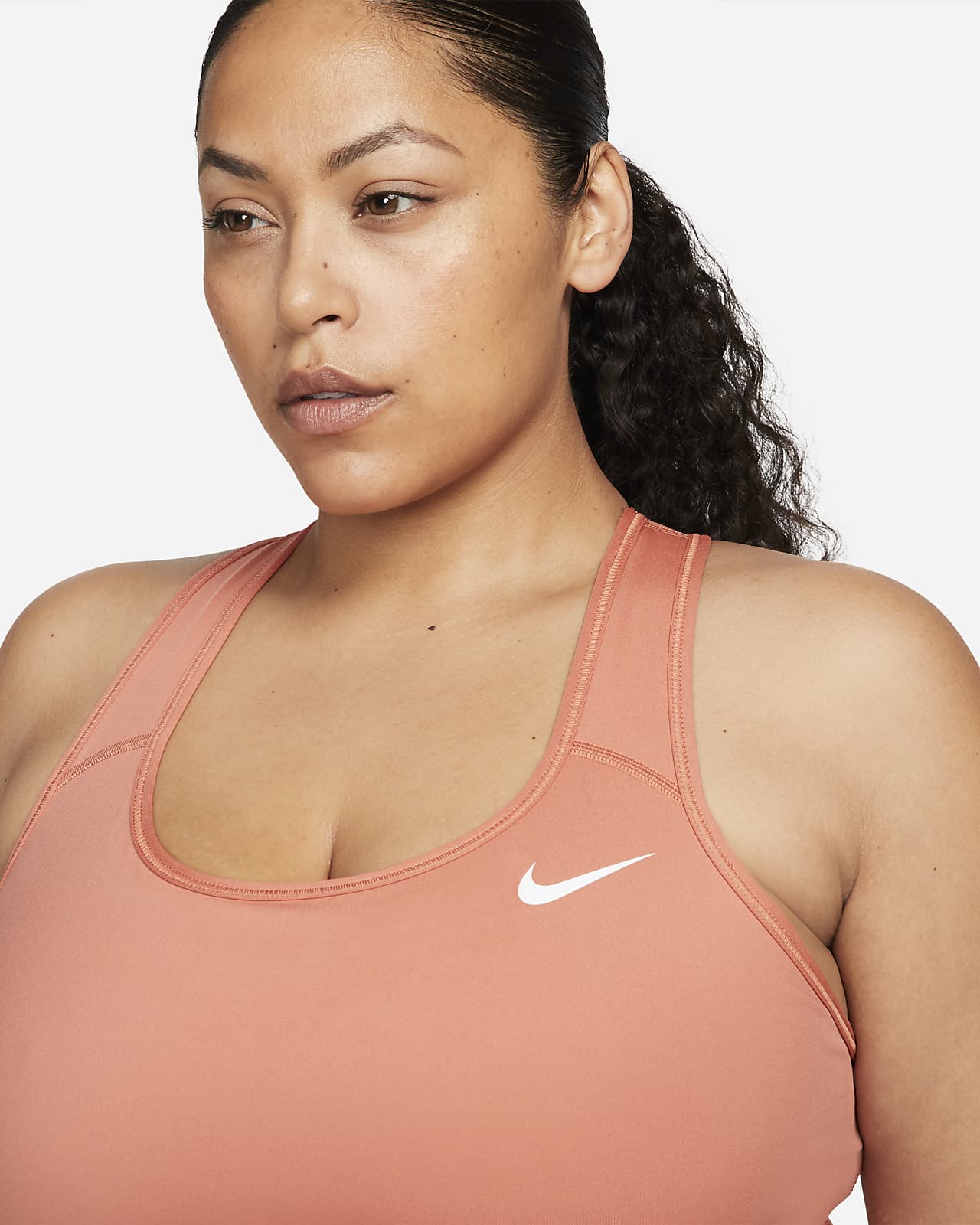 Nike Swoosh Women's MediumSupport NonPadded Sports Bra (Plus size). Nike RO