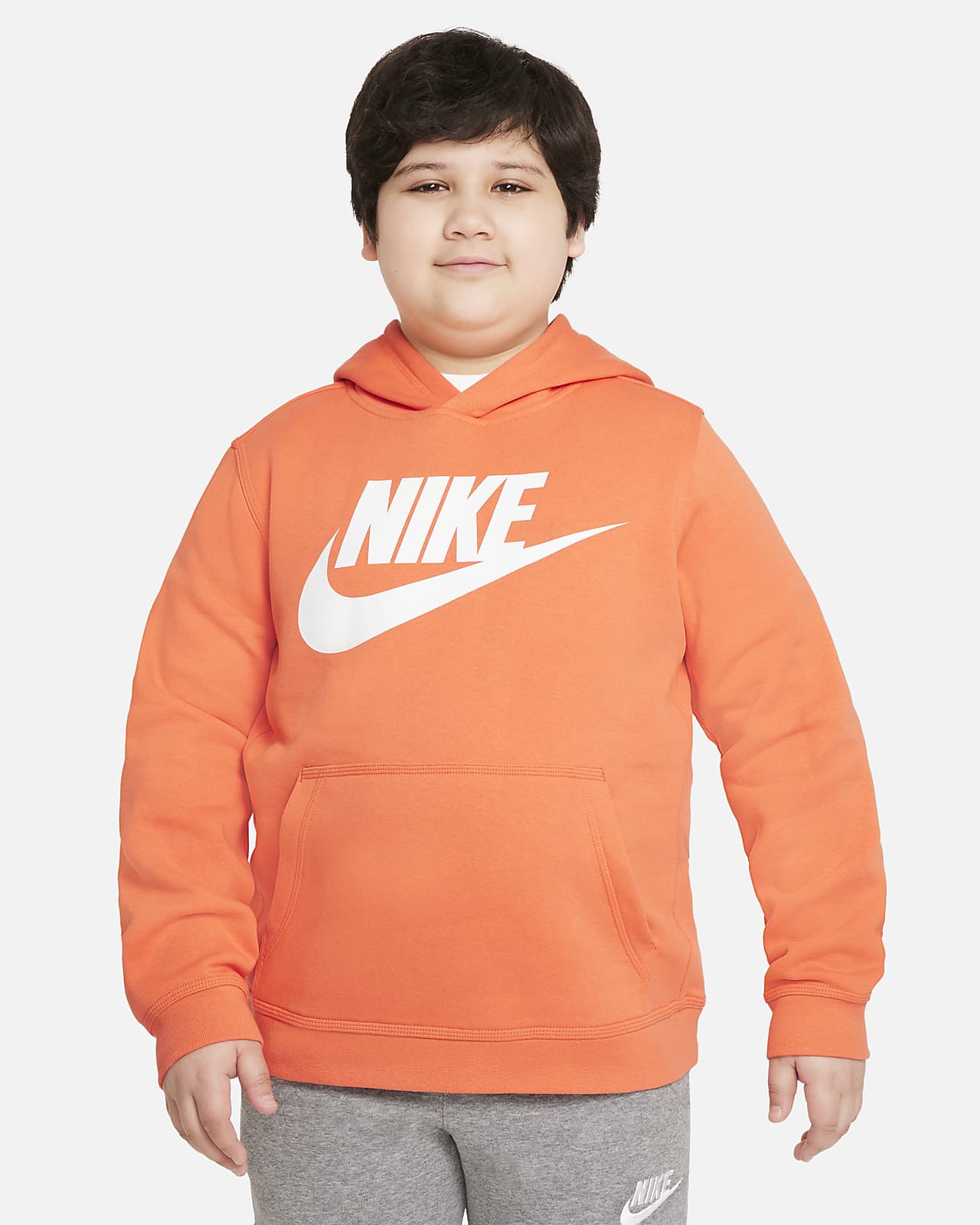 boys orange nike hoodie