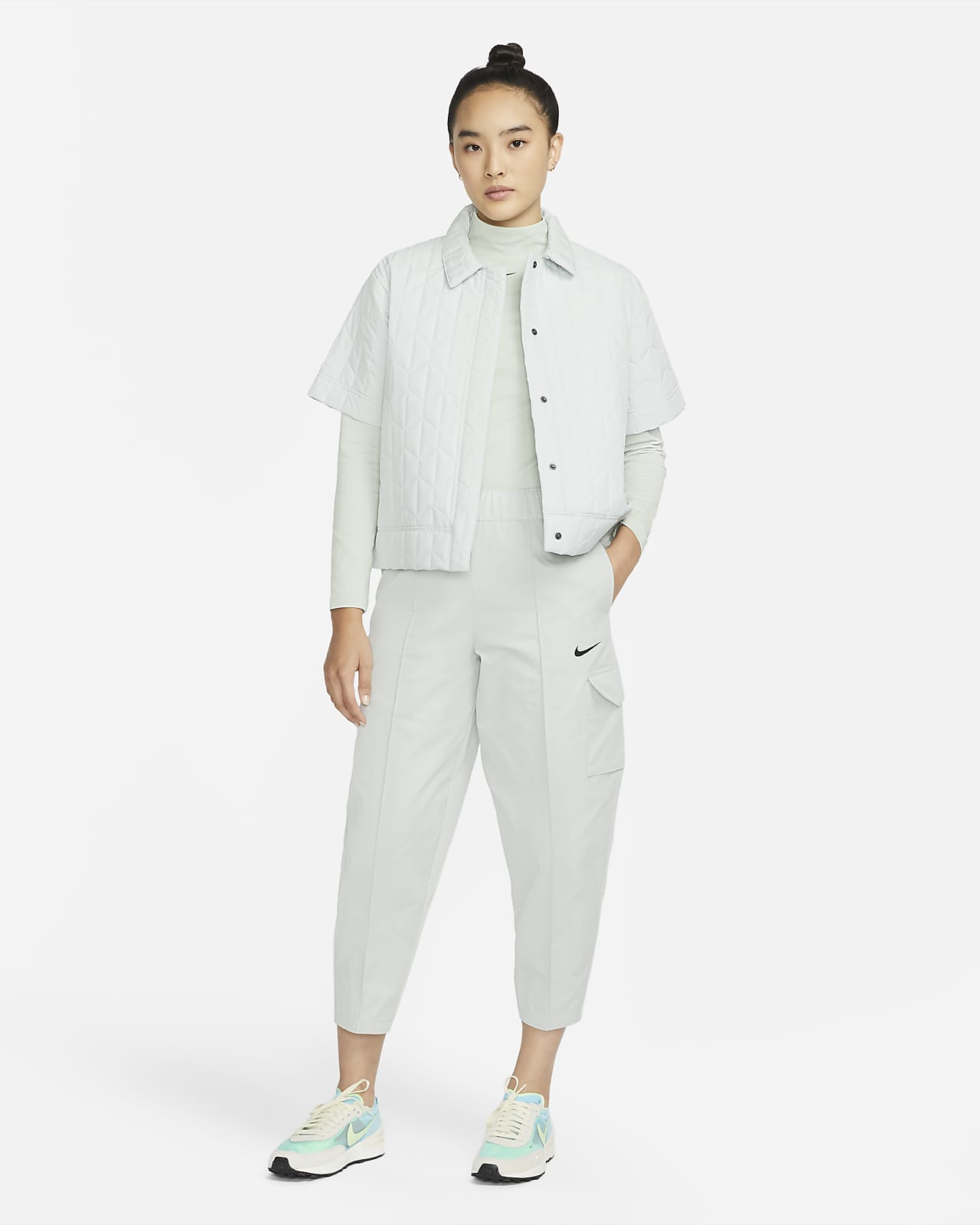 Nike公式 ナイキ スポーツウェア エッセンシャル ウィメンズ カーブ ウーブン ハイライズ パンツ オンラインストア 通販サイト