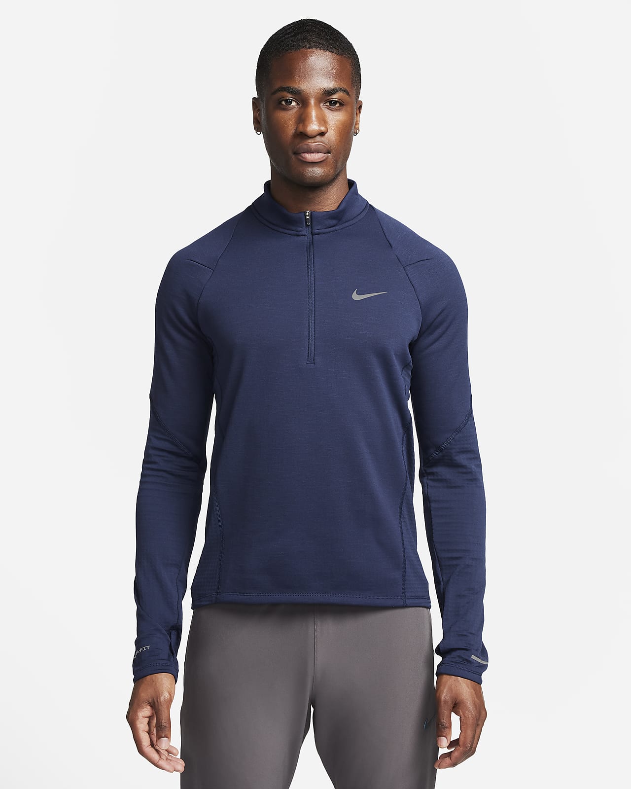 Camisola de running Therma-FIT com fecho até meio Nike Repel para homem