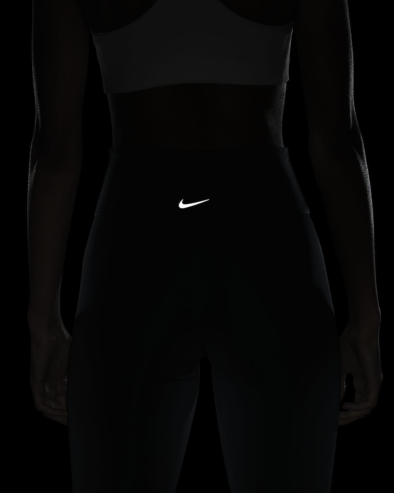 Nike Mallas Running 7/8 Mujer - Dri-FIT Swoosh Run - black/reflective  silver/white DM7767-010
