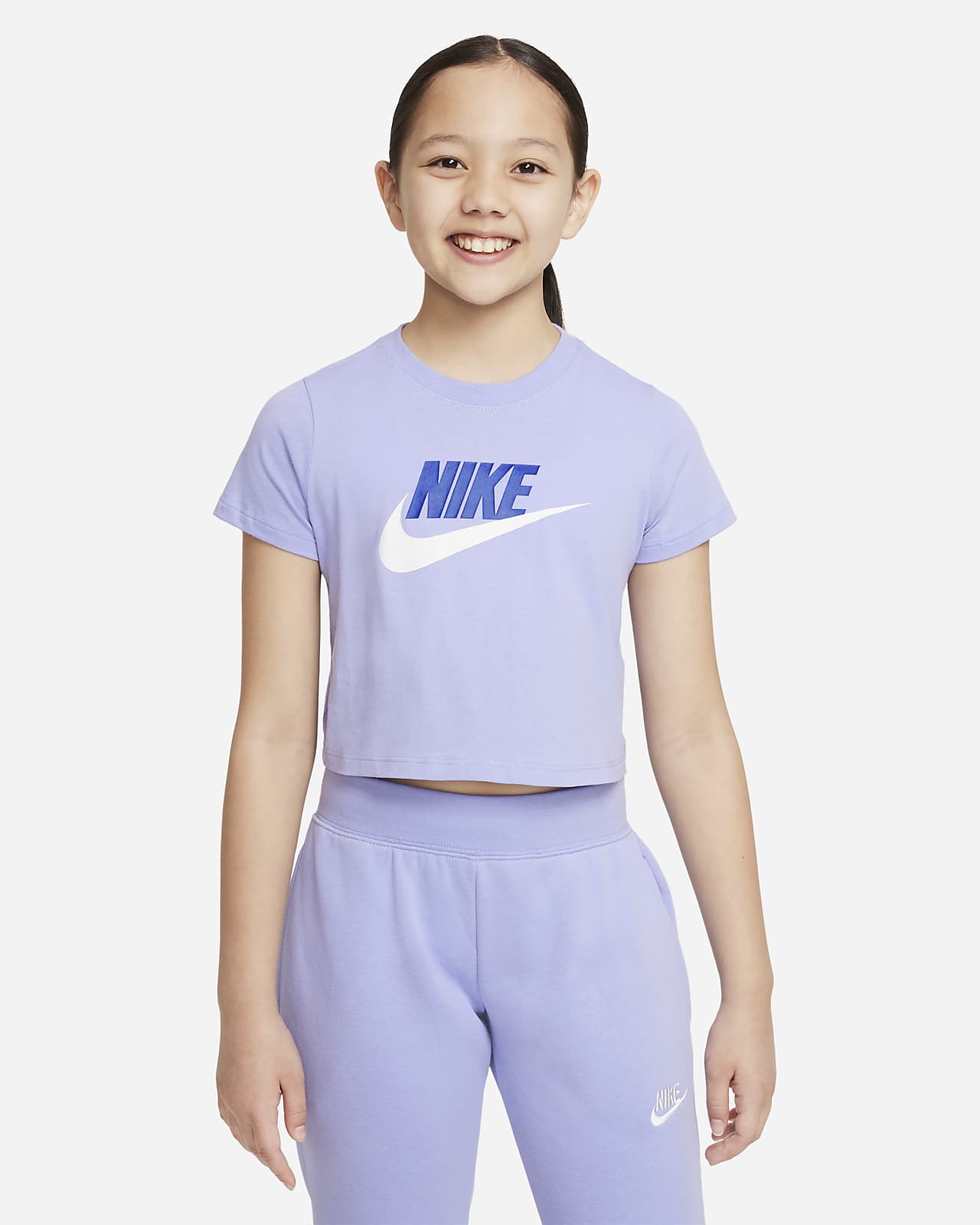 Berenjena látigo Rebajar Nike Sportswear Camiseta corta - Niña. Nike ES