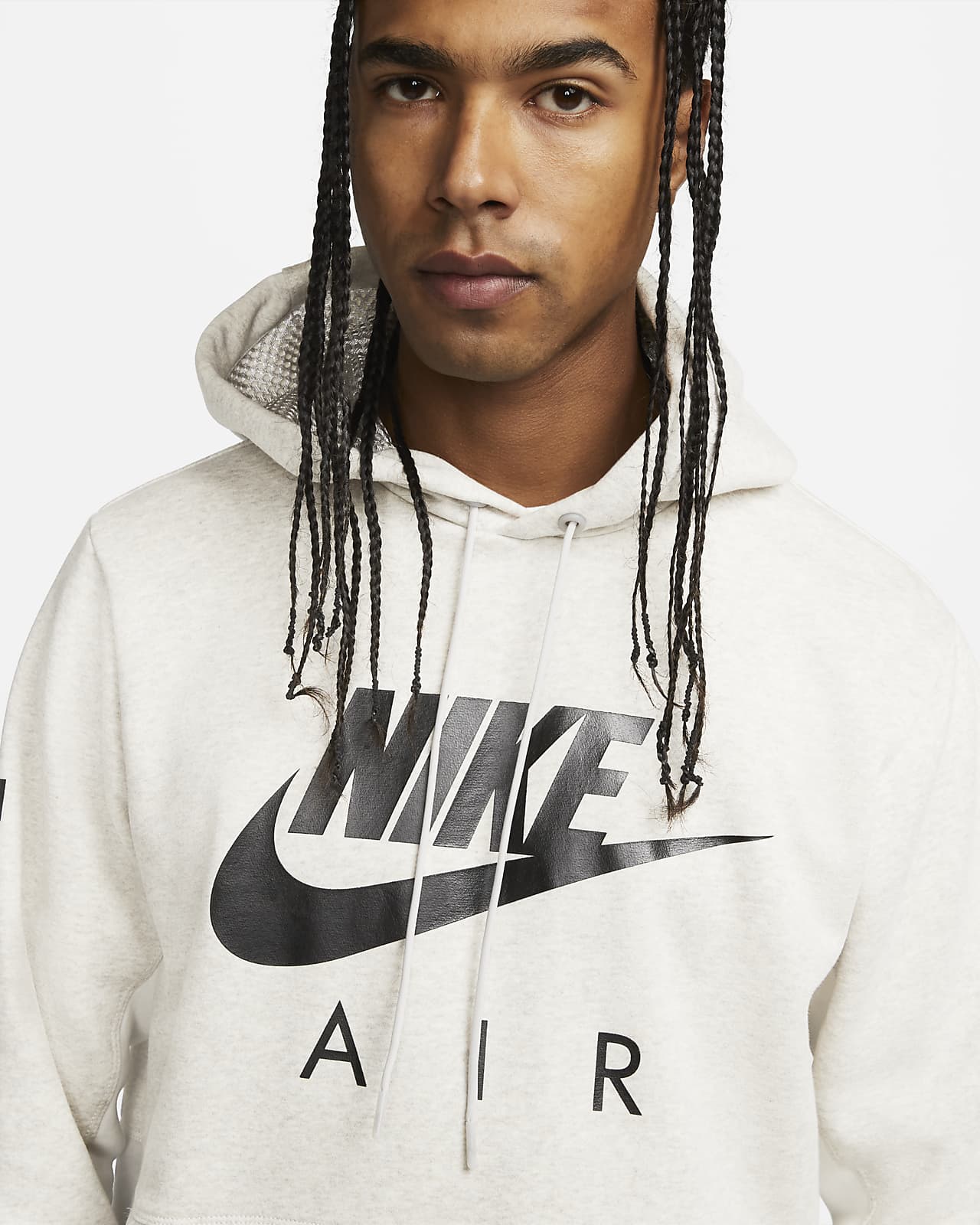 Nike Air Men's Brushed-Back Fleece Pullover Hoodie. Nike HU