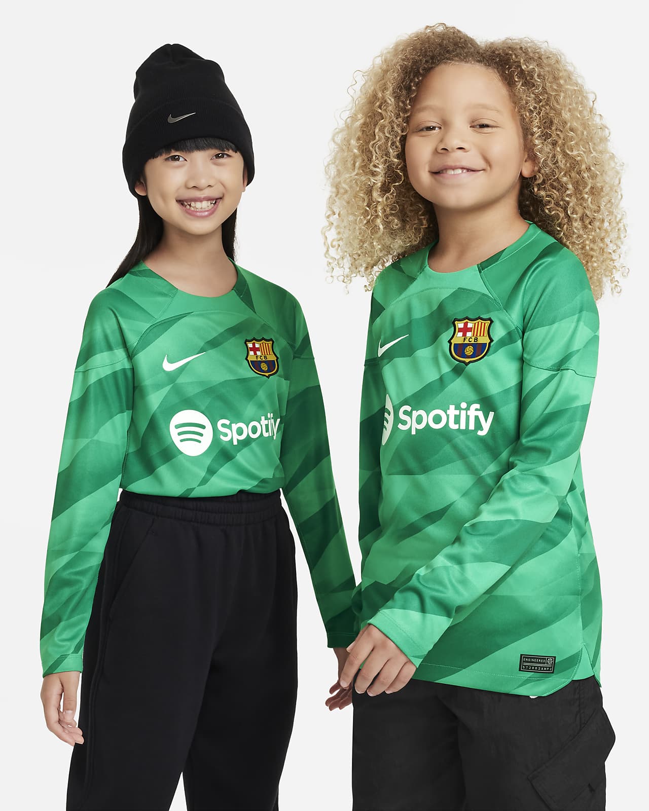 FC Barcelona 2023/24 Stadium Goalkeeper Nike Dri-FIT voetbalshirt voor kids