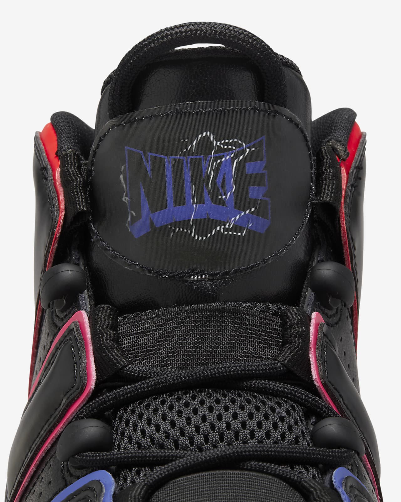 nike uptempo 96 black and red