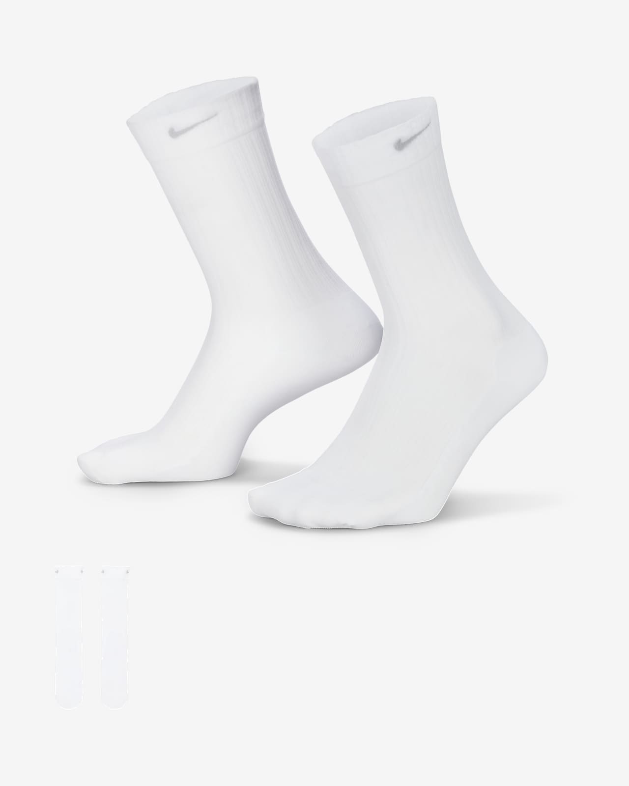 Γυναικείες διάφανες κάλτσες μεσαίου ύψους Nike (ένα ζευγάρι)