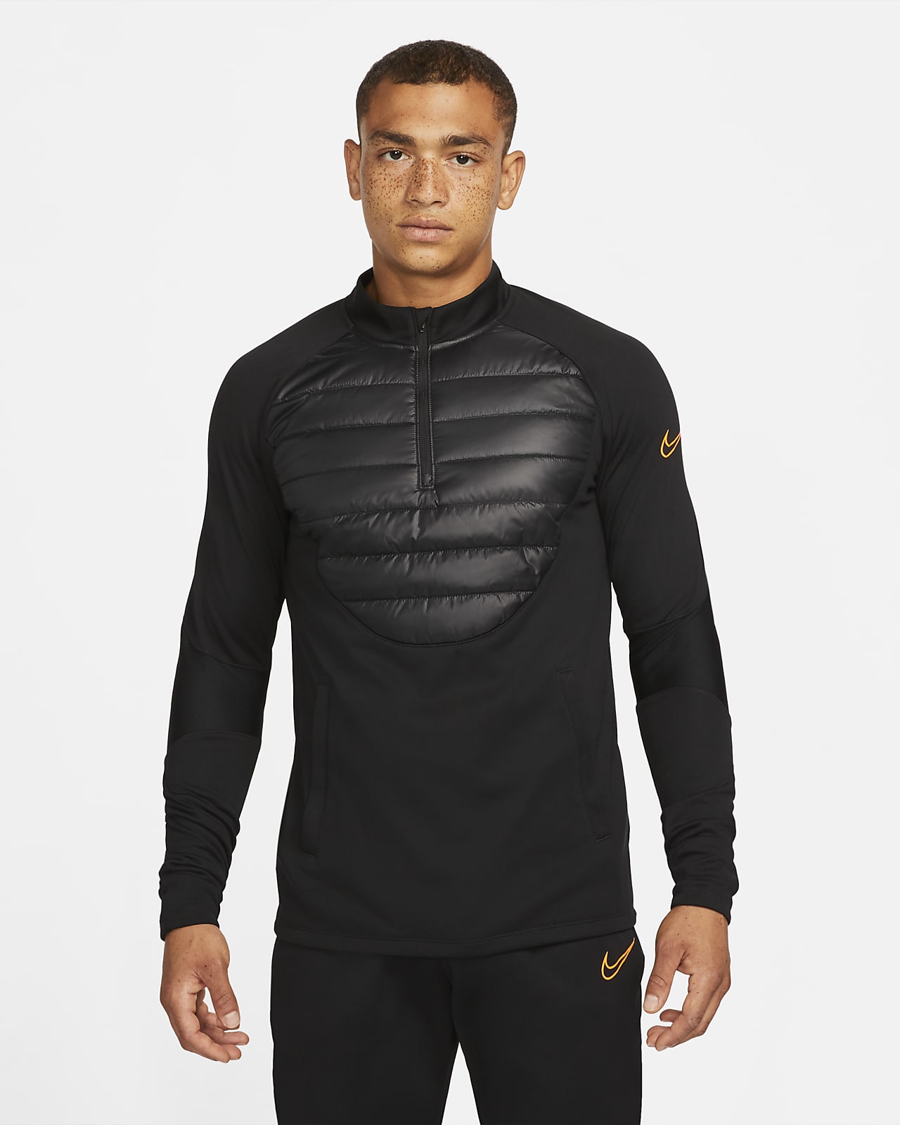 nike academy winter warrior drill top grey