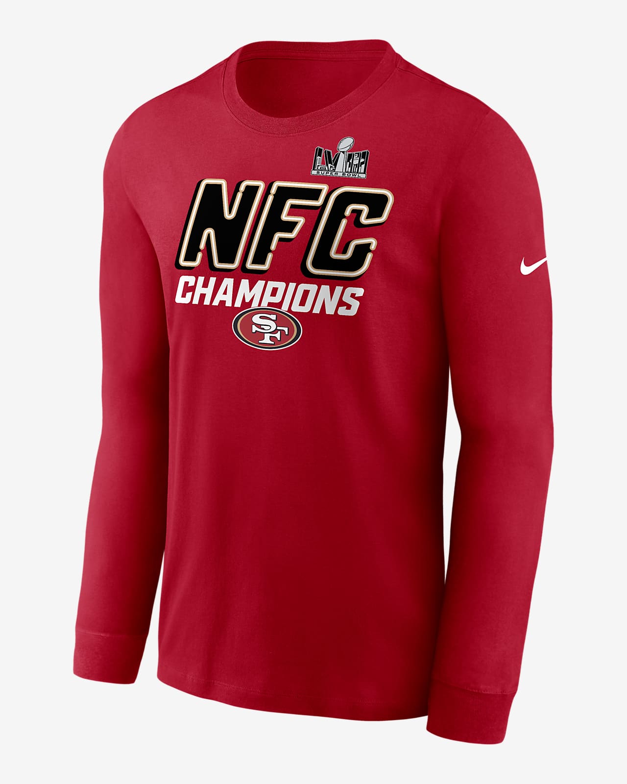 San Francisco 49ers 2023 NFC Champions Iconic Men's Nike NFL Long-Sleeve T-Shirt