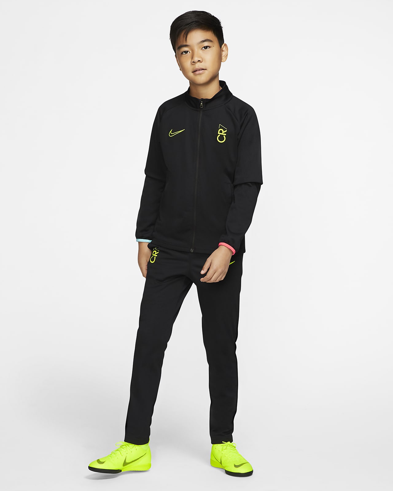 Cristiano Ronaldo #7 Kids Soccer Tracksuit Track Jacket with Pants Youth Sizes