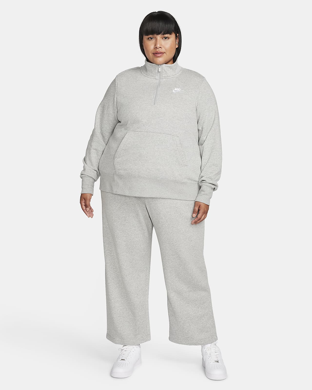 Nike Sportswear Women's Plus Size Quarter Zip HYBRID WARM Fleece Top Size  1X