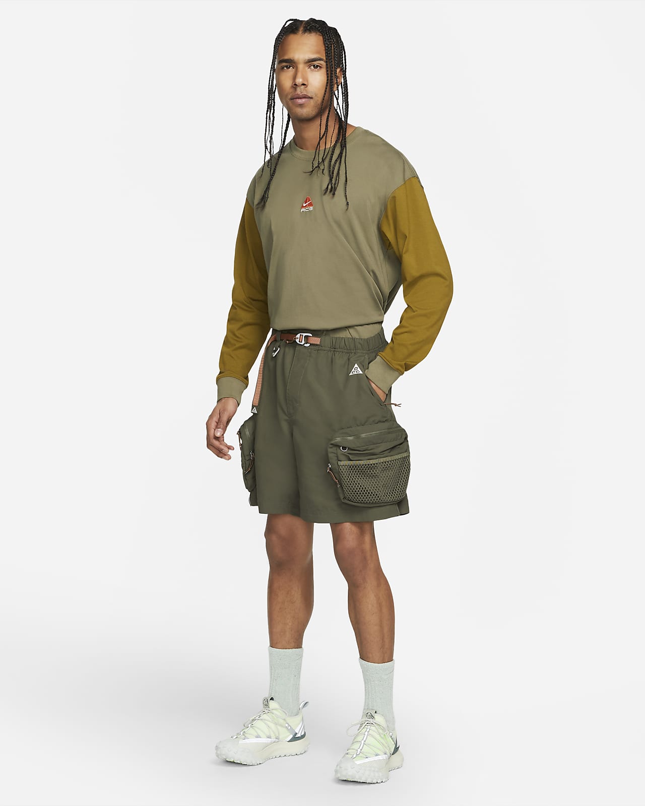 nike cargo khaki shorts