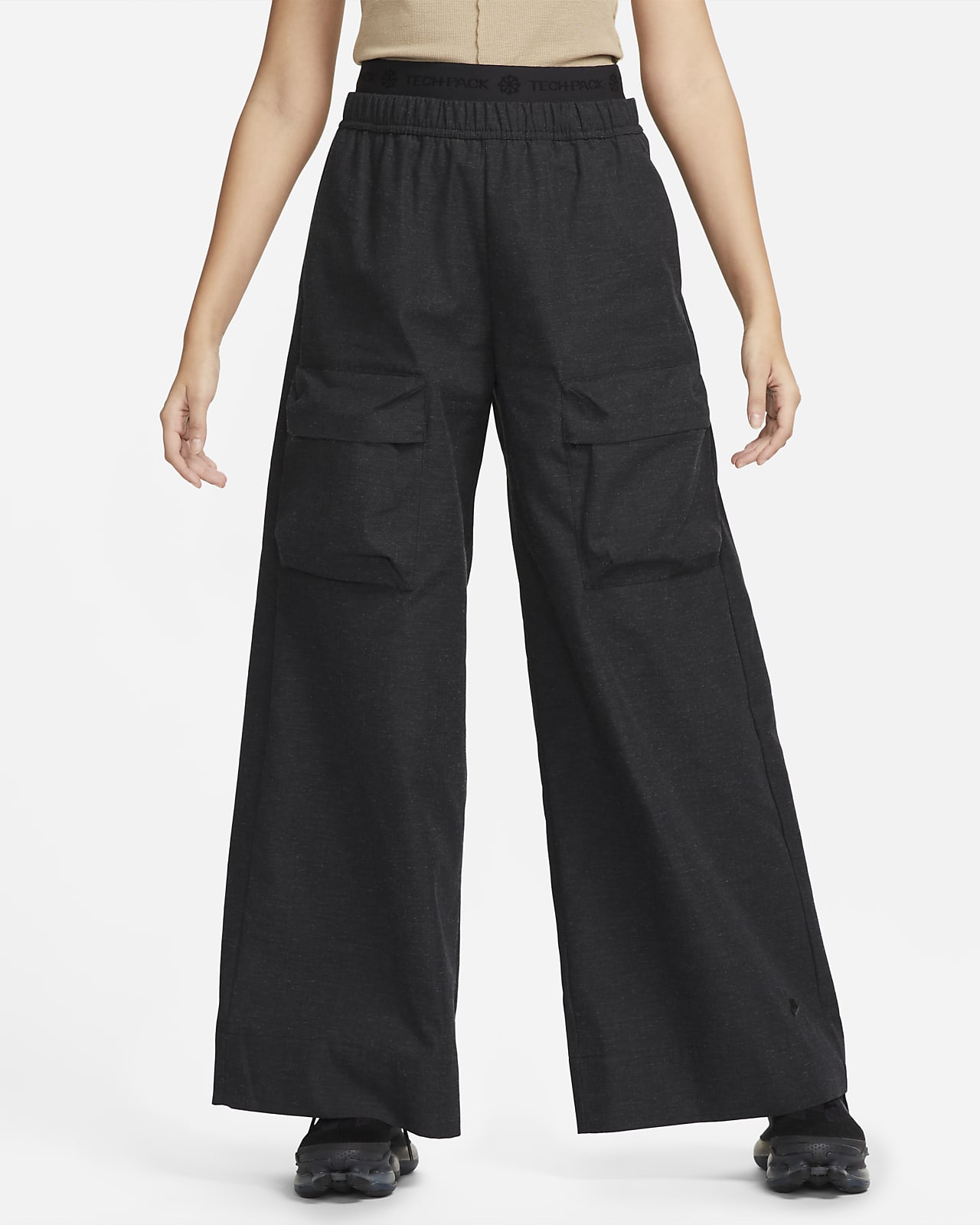 Mini-logo wide-leg pant, Nike, Training Bottoms