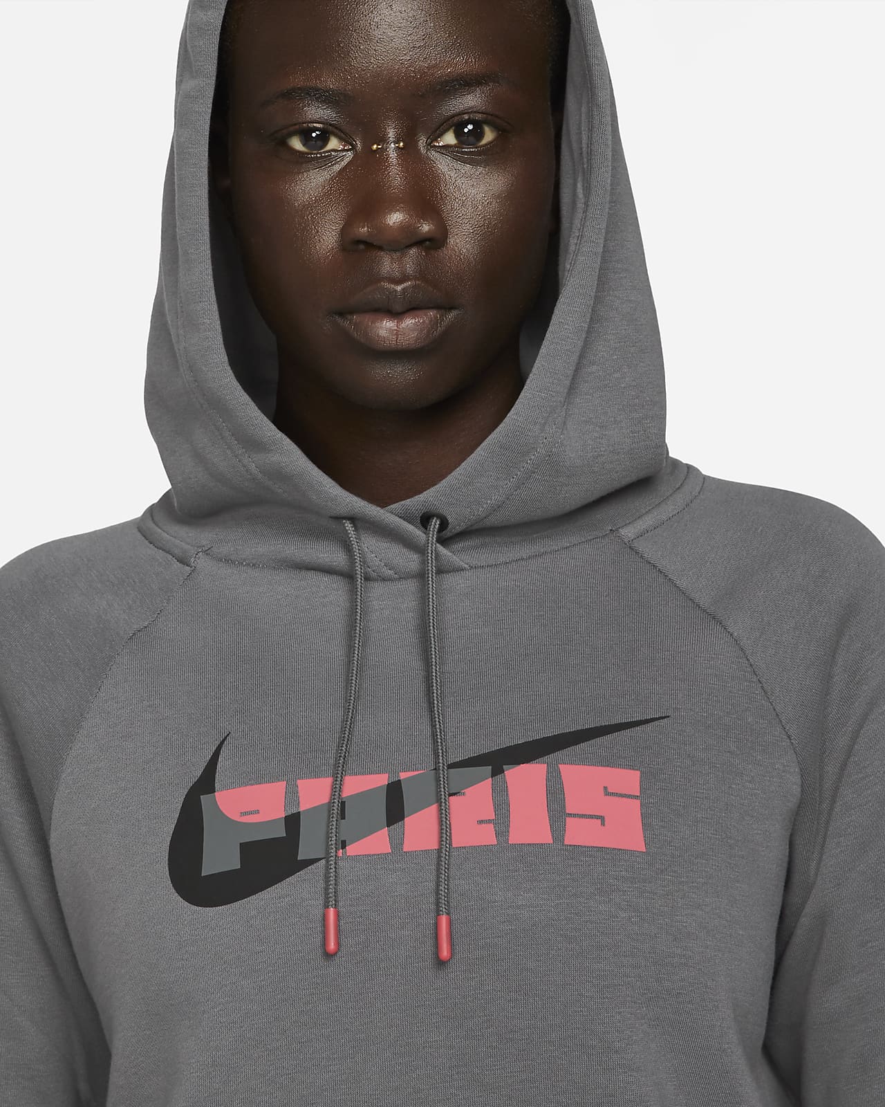 FELPA CON CAPPUCCIO CON MEZZA ZIP IN FLEECE UOMO Paris Saint-Germain NIKE -  FERRARI SPORT