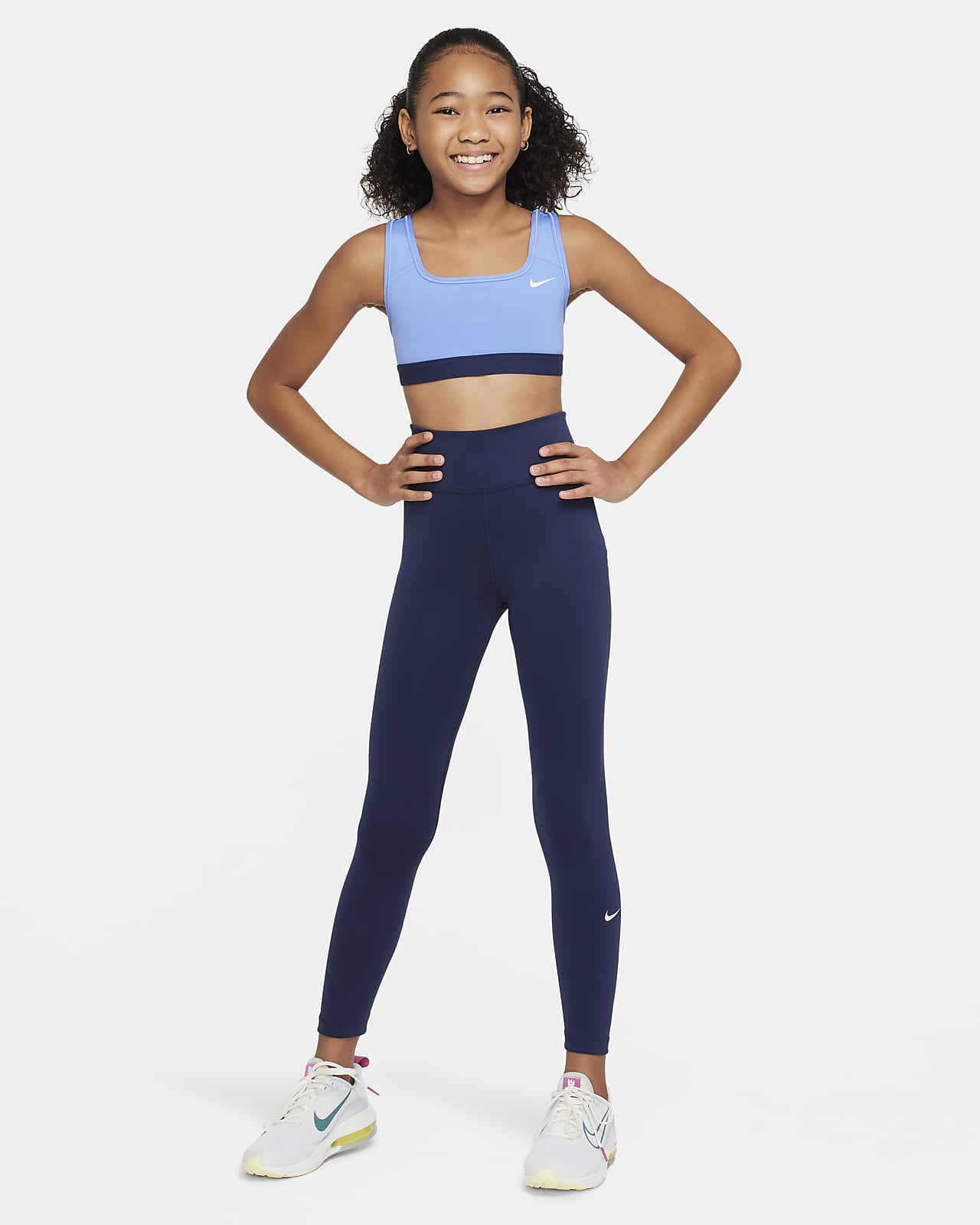 Nike Girls' Dri-FIT One Leggings, Kids', High Waisted, Athletic, Training