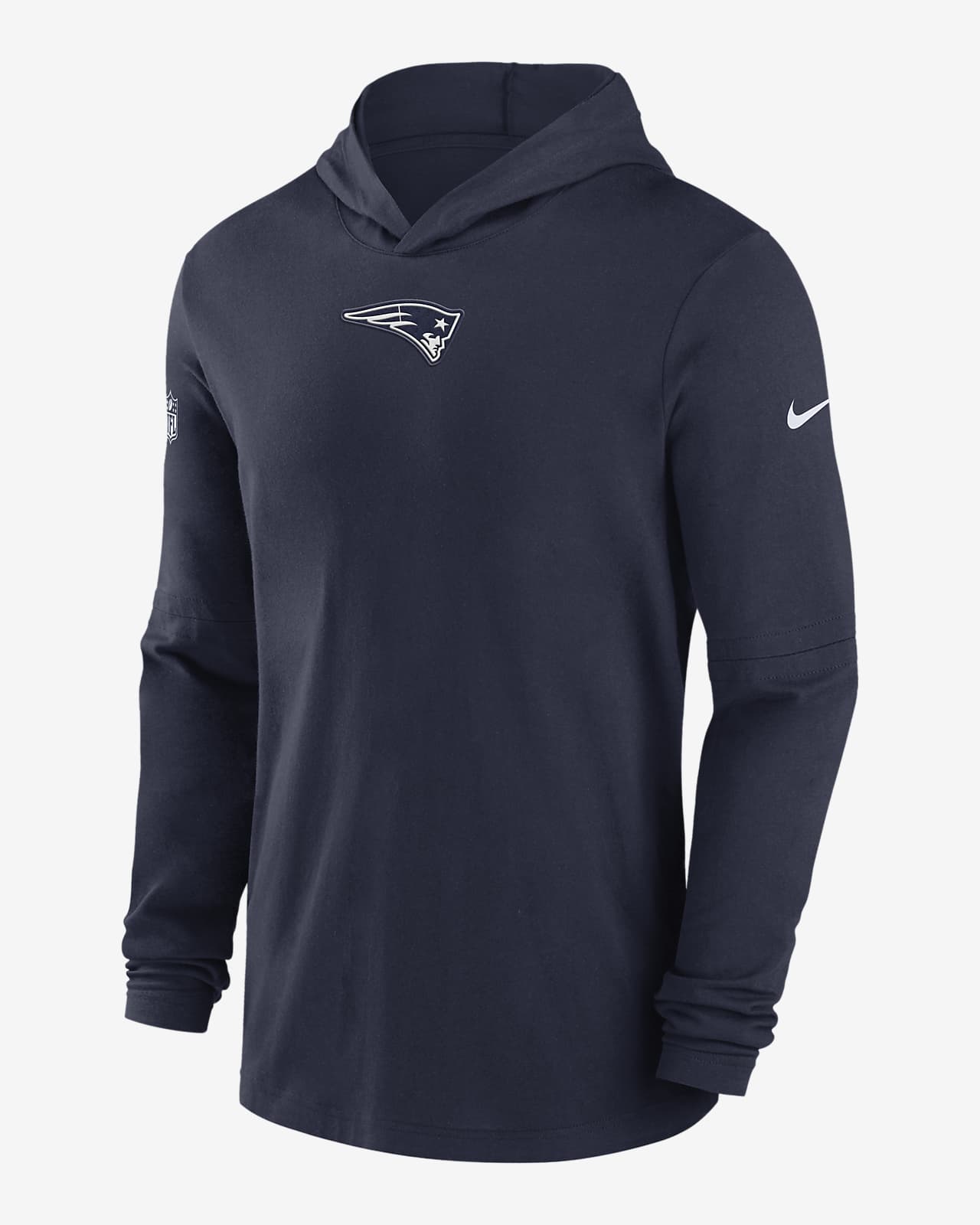 New England Patriots Sideline Men’s Nike Dri-FIT NFL Long-Sleeve Hooded Top