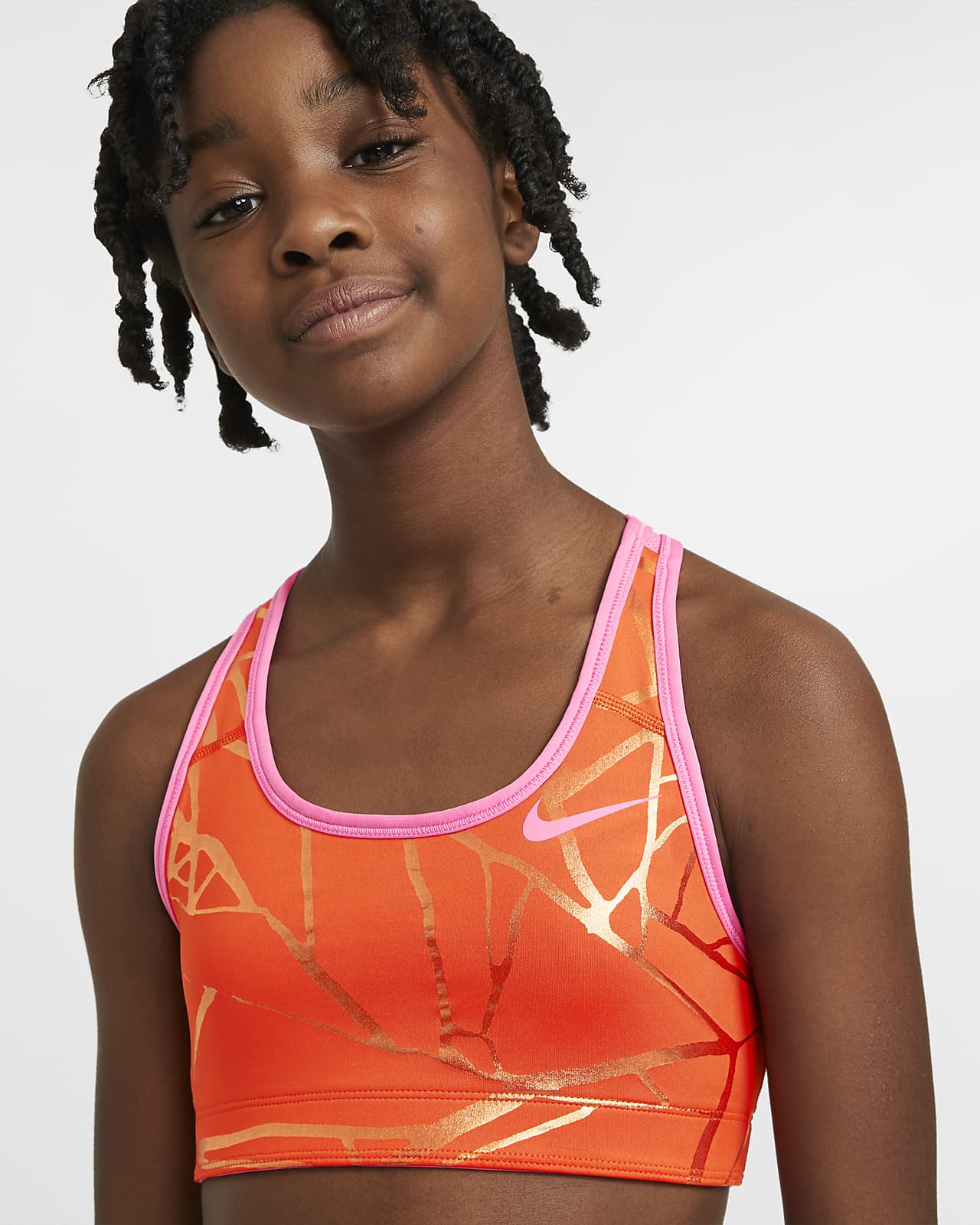 Nike Swoosh Big Kids' (Girls') Reversible Sports Bra (Extended Size).