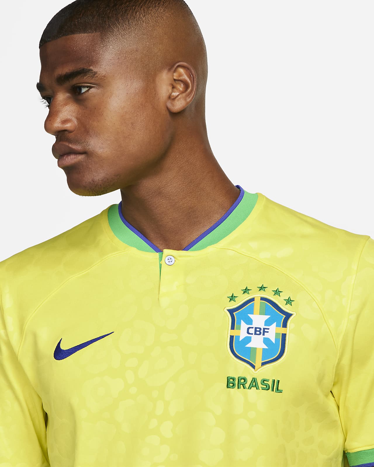 Brazil 2022/23 Stadium Home Men's Nike Dri-FIT Soccer Jersey.