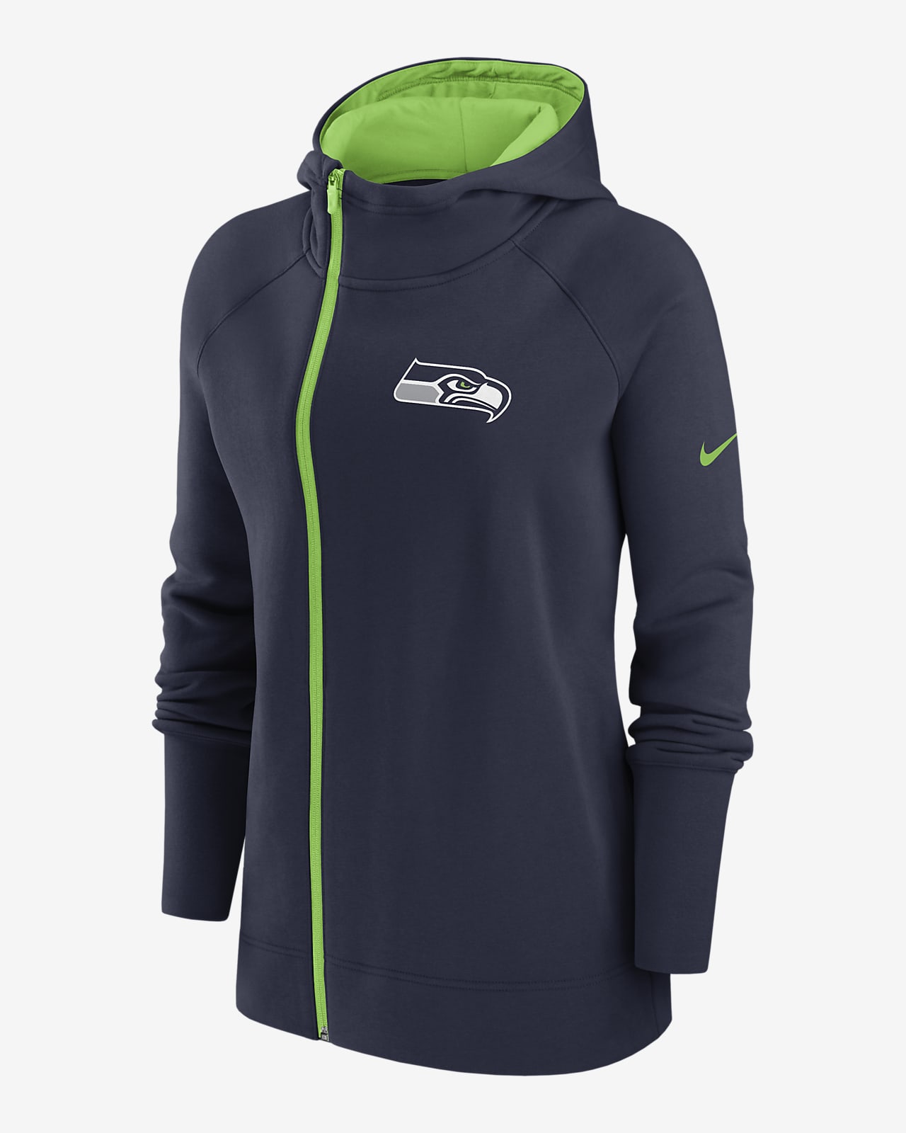 Nike Assymetrical (NFL Seattle Seahawks) Women's Full-Zip Hoodie