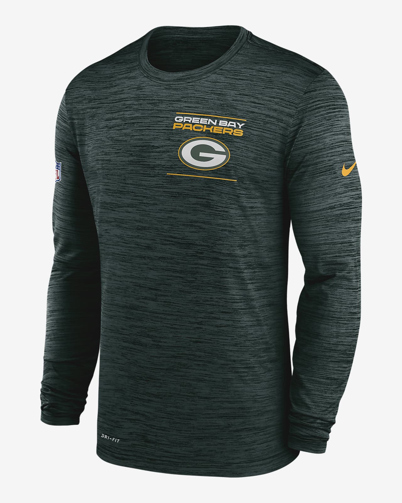 Green Bay Packers Gold Nike Dri-Fit V-Neck T-Shirt