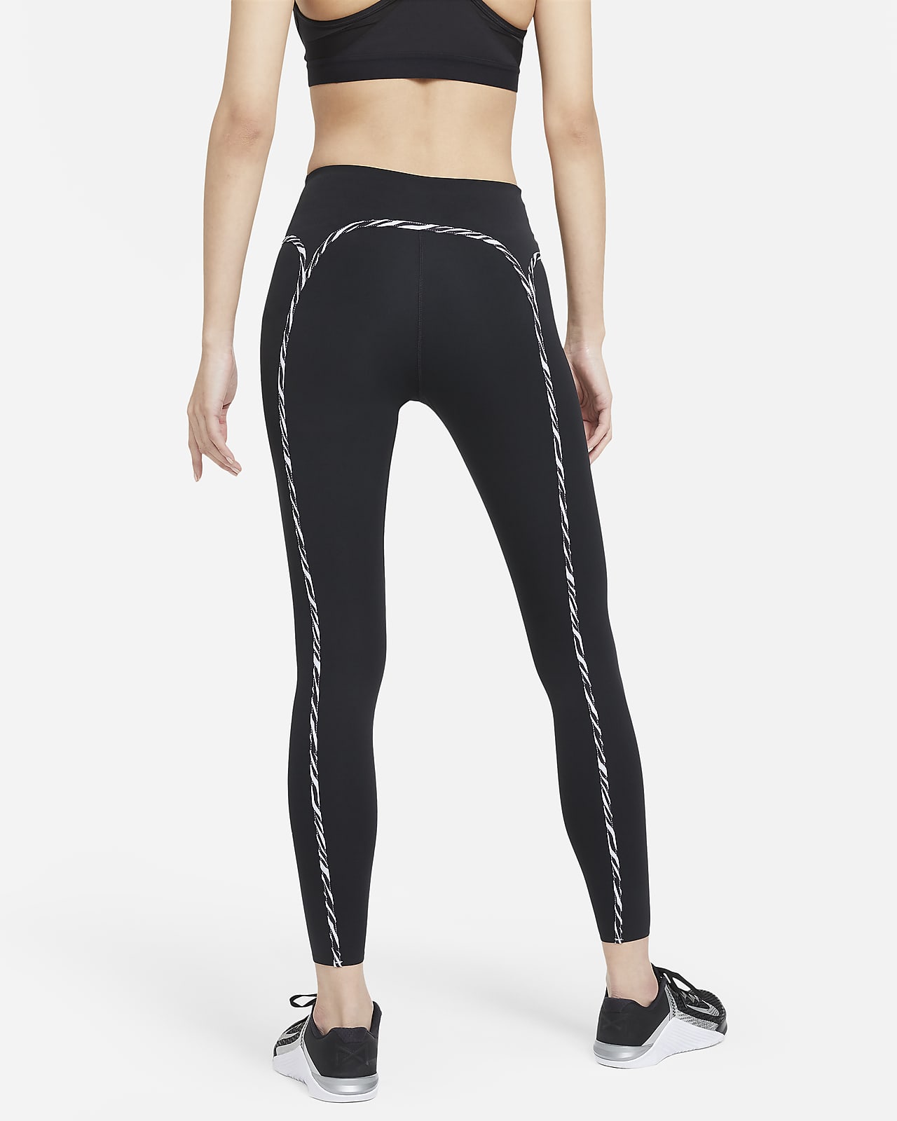 nike training icon clash one tight luxe leggings in black