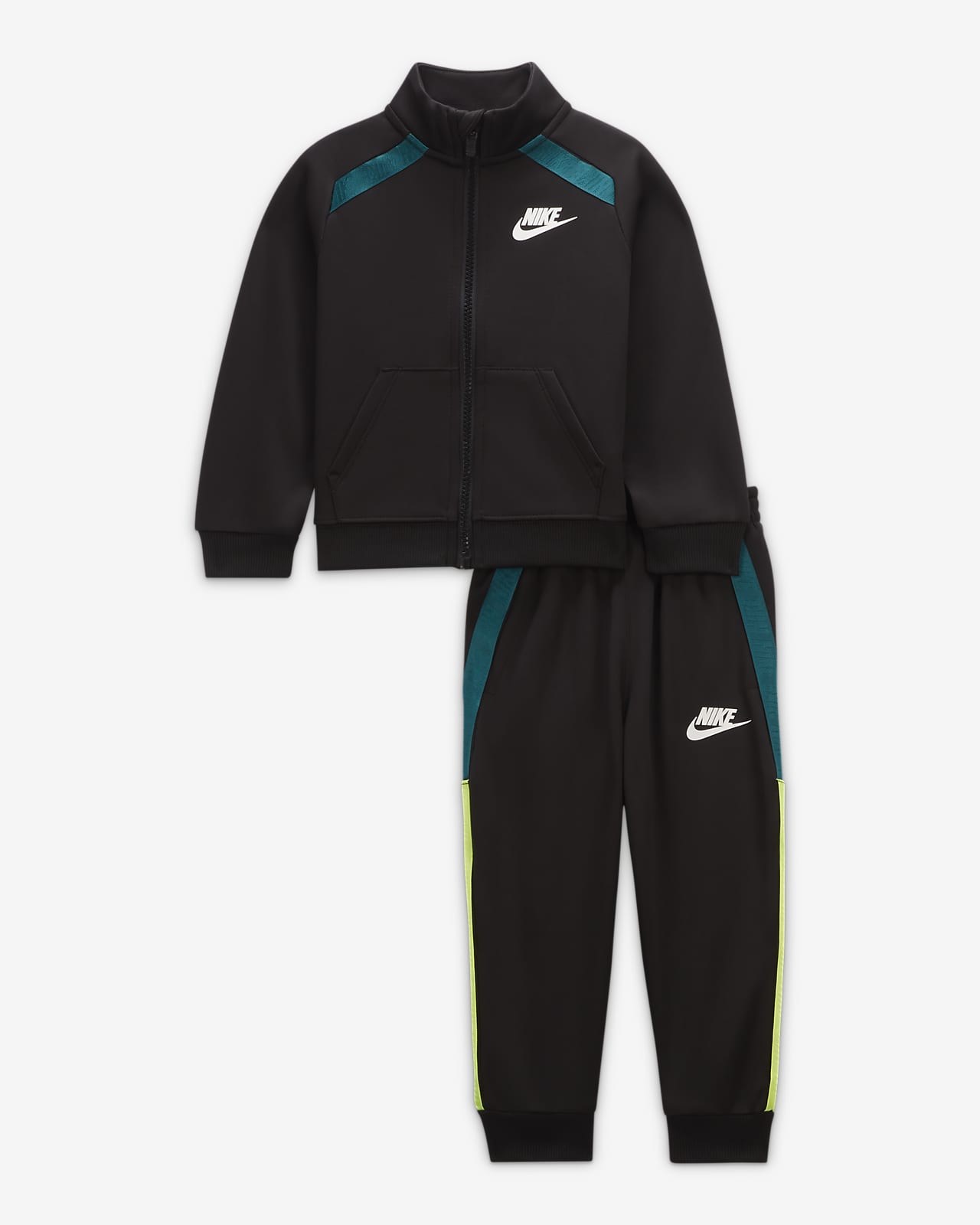 Amazon.com: Nike Little Boys Full Zip Tricot Jacket & Pants 2 Piece Set  (Black(86F705-023)/Red, 6 Years): Clothing, Shoes & Jewelry