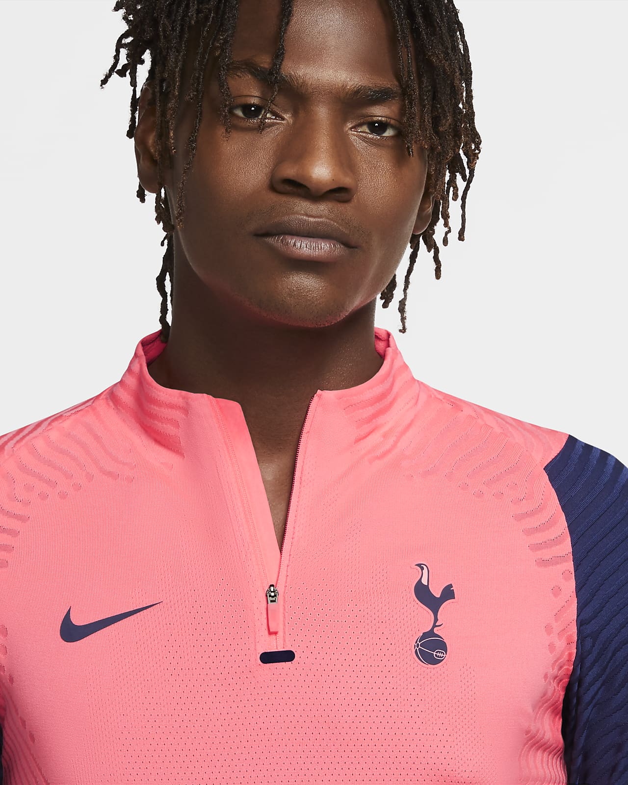 pink nike drill top