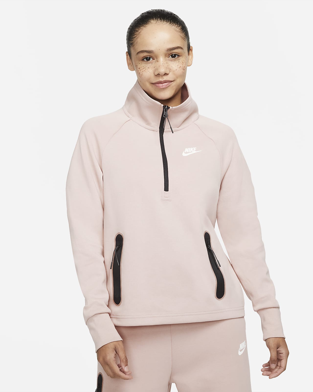 Maglia con zip a 1/4 Nike Sportswear Tech Fleece - Donna. Nike IT