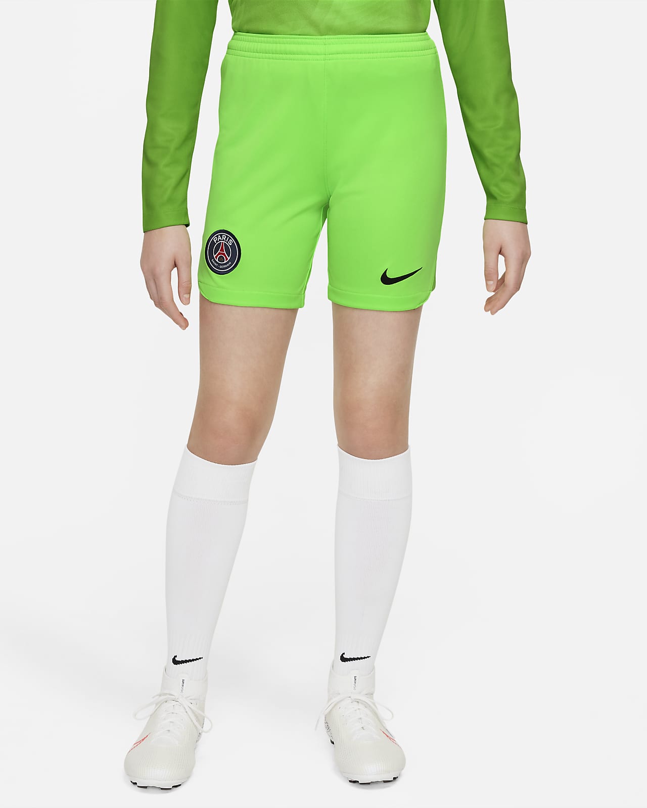 Spodenki piłkarskie dla dużych dzieci Nike Dri-FIT Paris Saint-Germain 2022/23 Stadium Goalkeeper (wersja domowa)