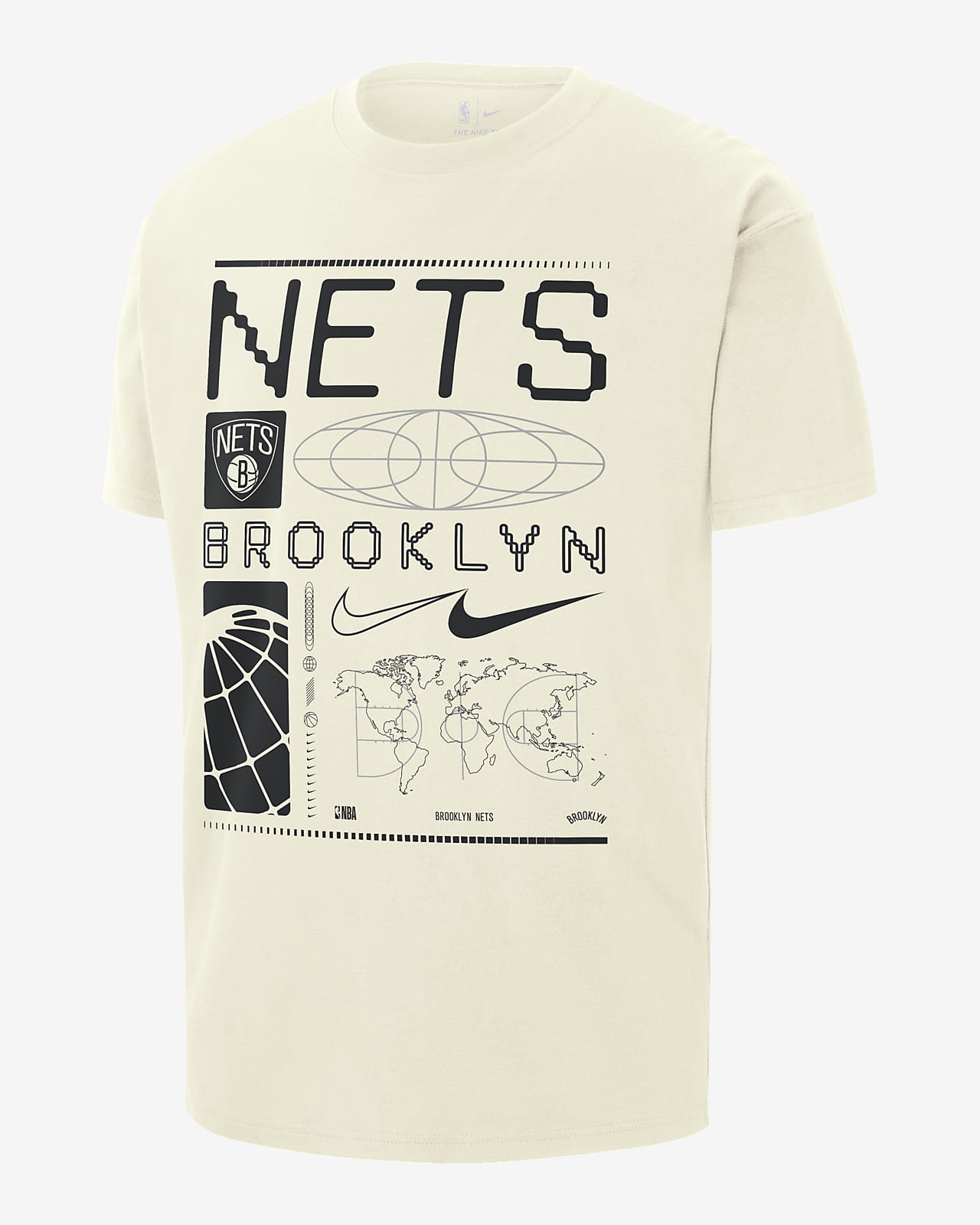 Ανδρικό T-Shirt Nike NBA Max90 Μπρούκλιν Νετς
