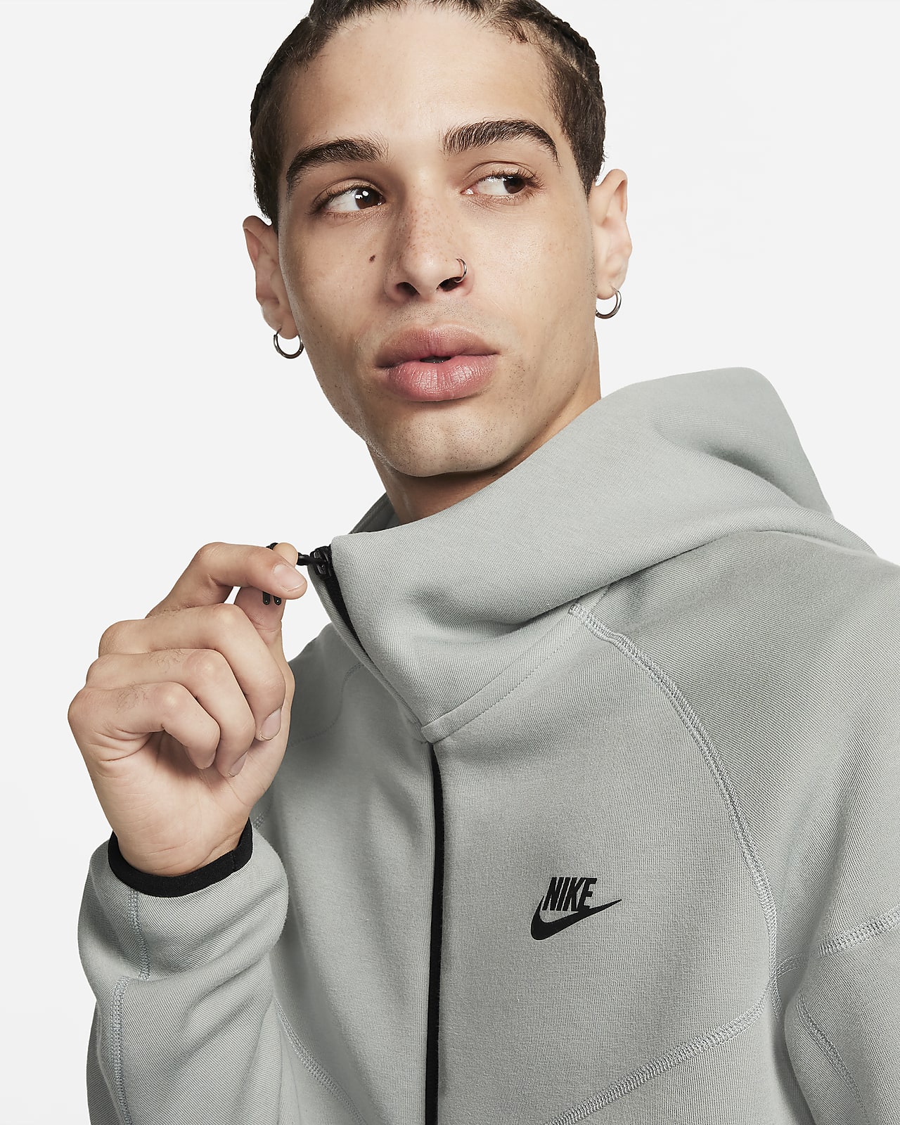 Nike Sportswear Tech Fleece Full Zip Hoodie, Hoodies & Crews