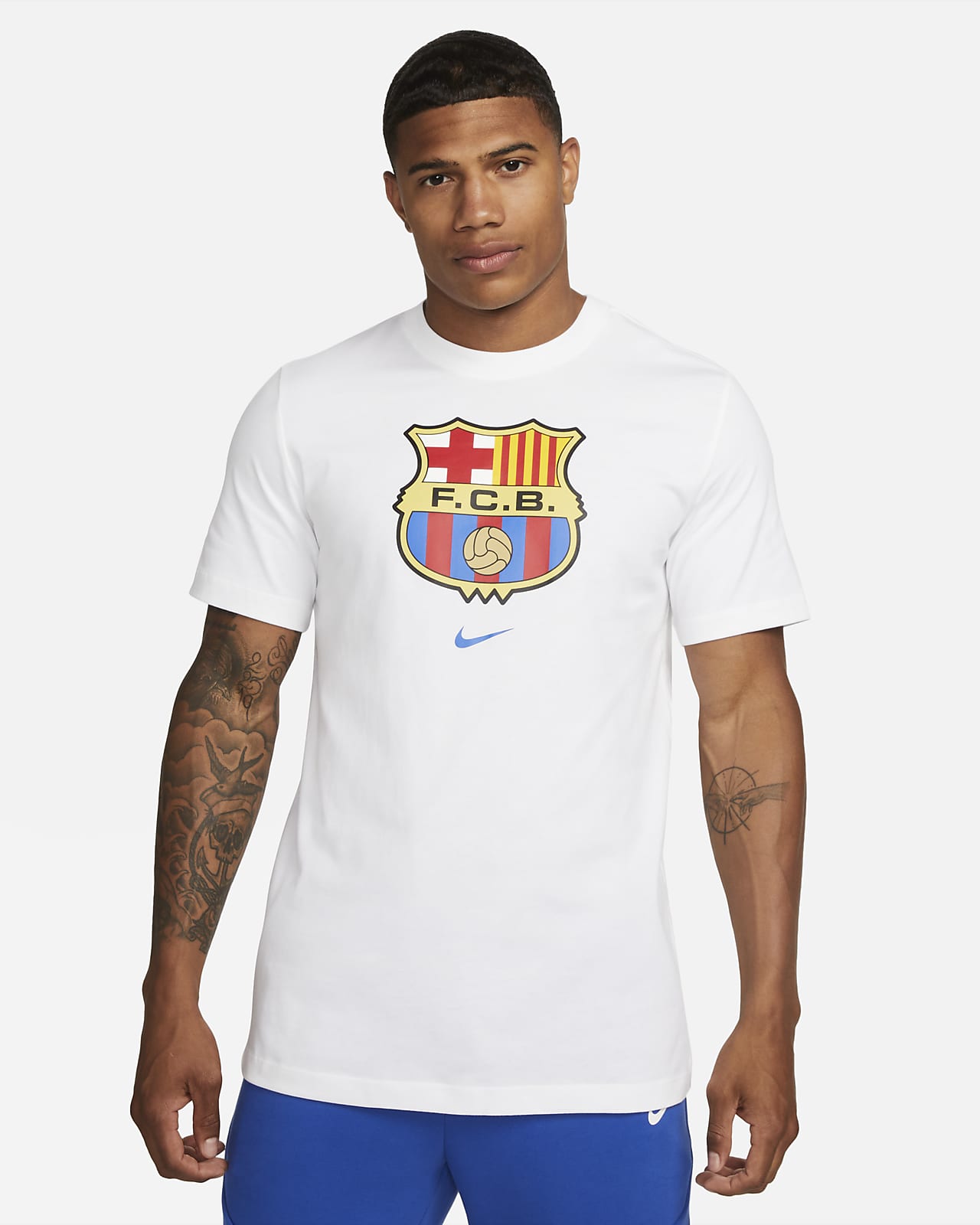 F.C. Barcelona Crest Men's Nike T-Shirt. Nike ID