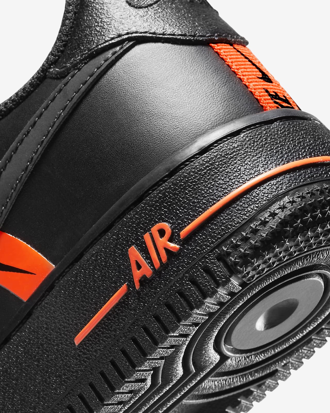 nike air force noir orange