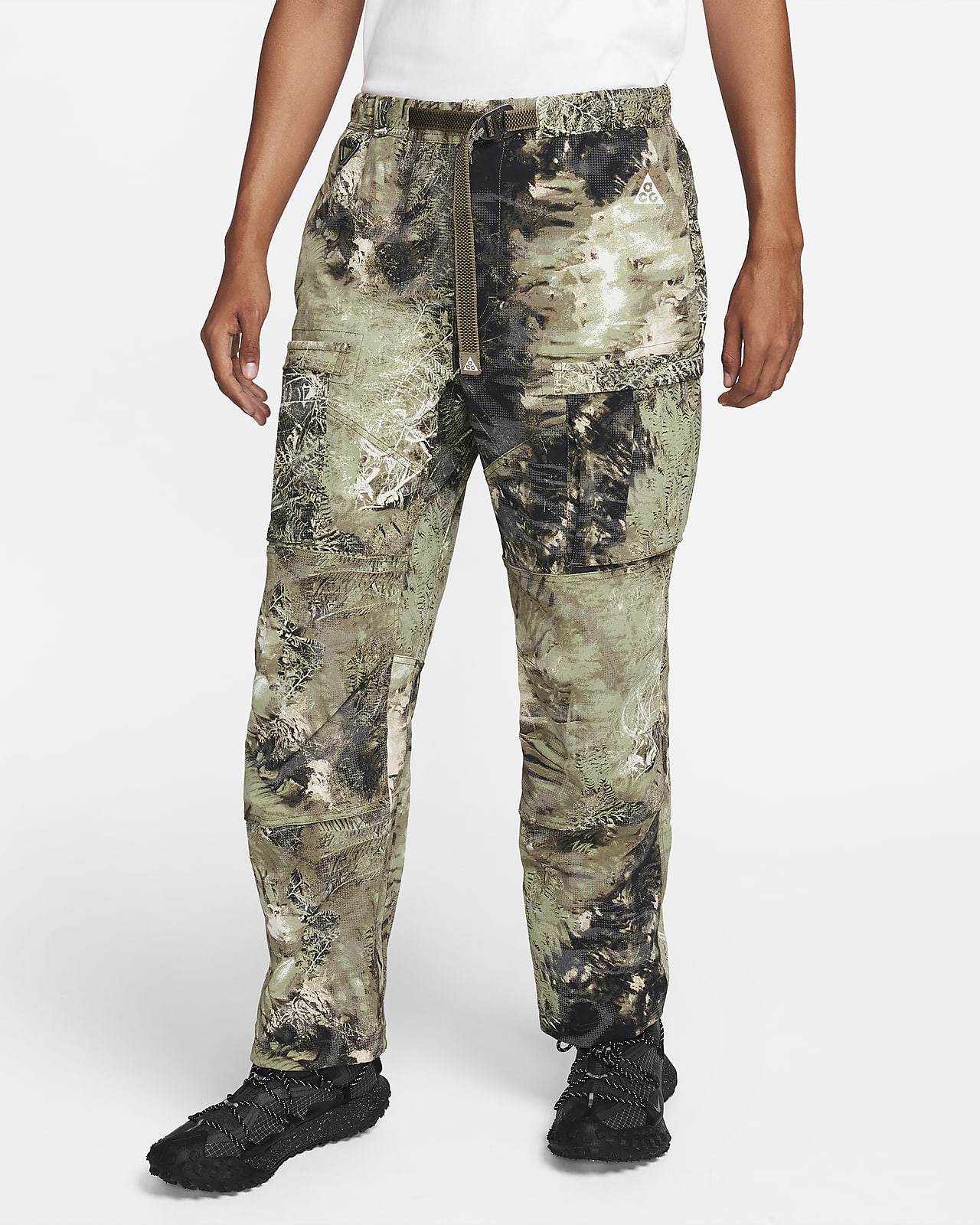 Denim Print Cargo Pants