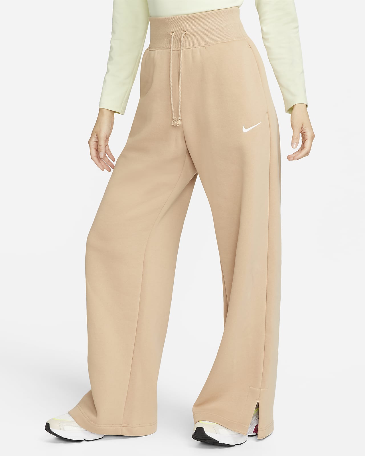 Overveje rim Diskurs Nike Sportswear Phoenix Fleece-sweatpants med høj talje og brede ben til  kvinder. Nike DK