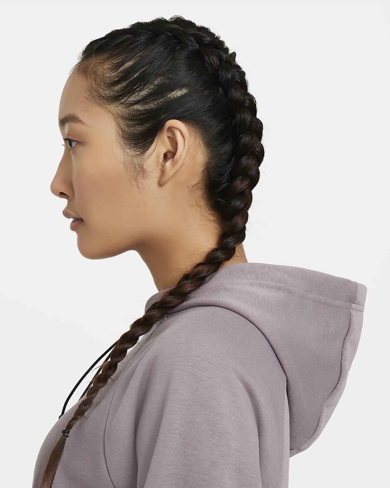 women's cropped french terry hoodie nike sportswear swoosh