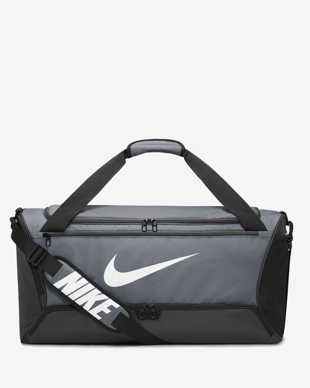 Nike Brasilia 9.5 Training Duffel Bag (Medium, 60L) - Grey