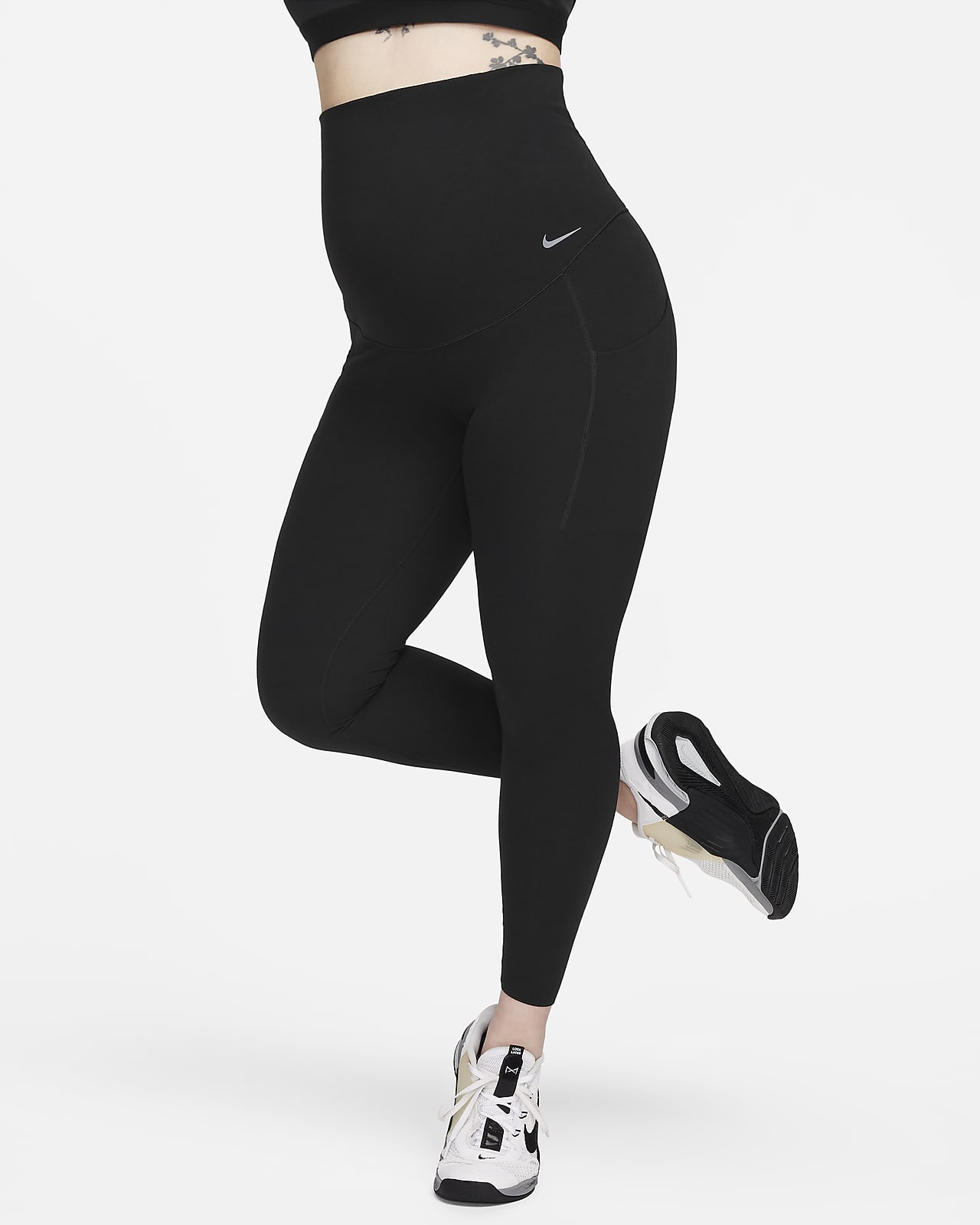 Nike Zenvy (M) Women's Gentle-Support High-Waisted 7/8 Leggings (Maternity).  Nike SG