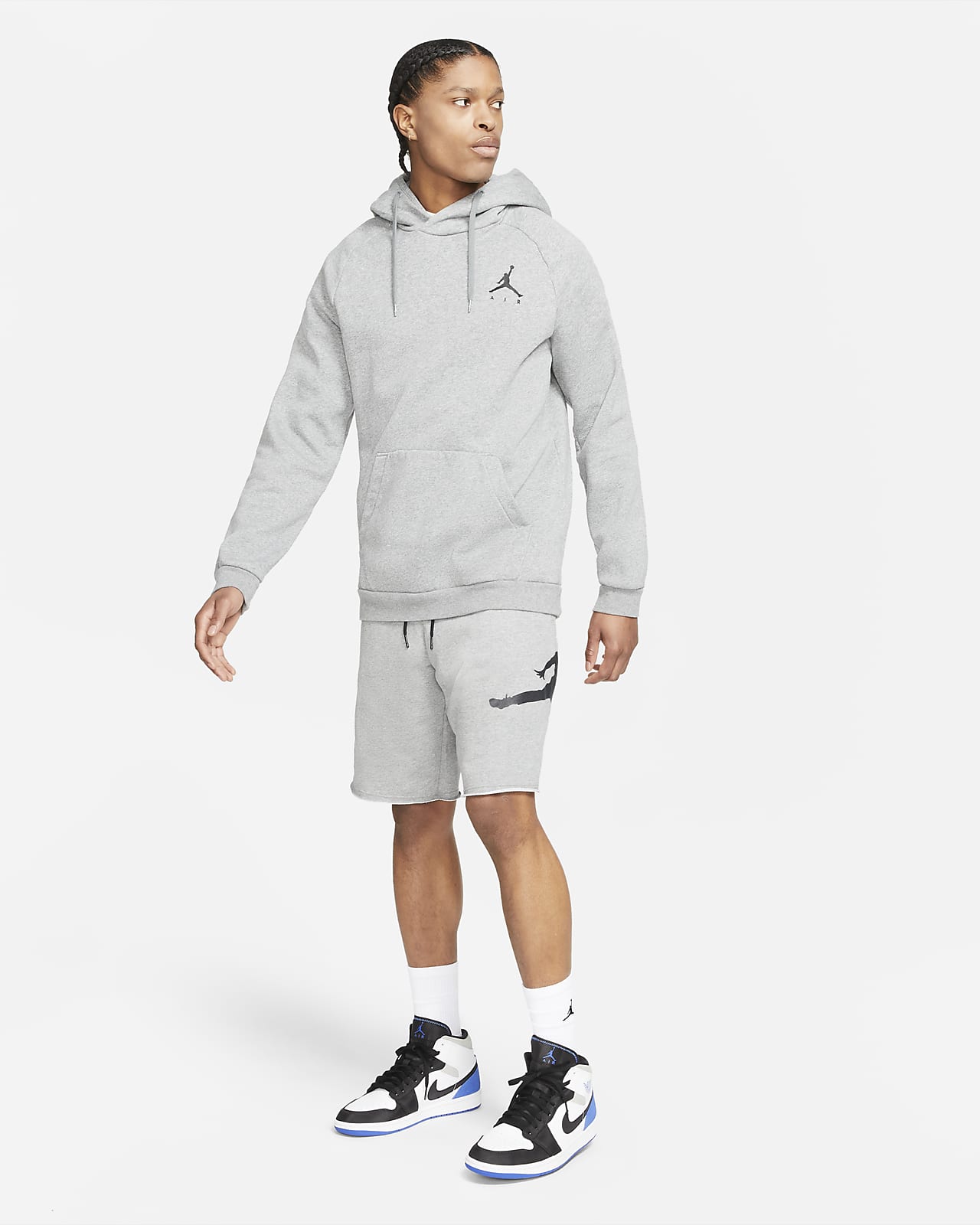 jordan jumpman logo fleece shorts