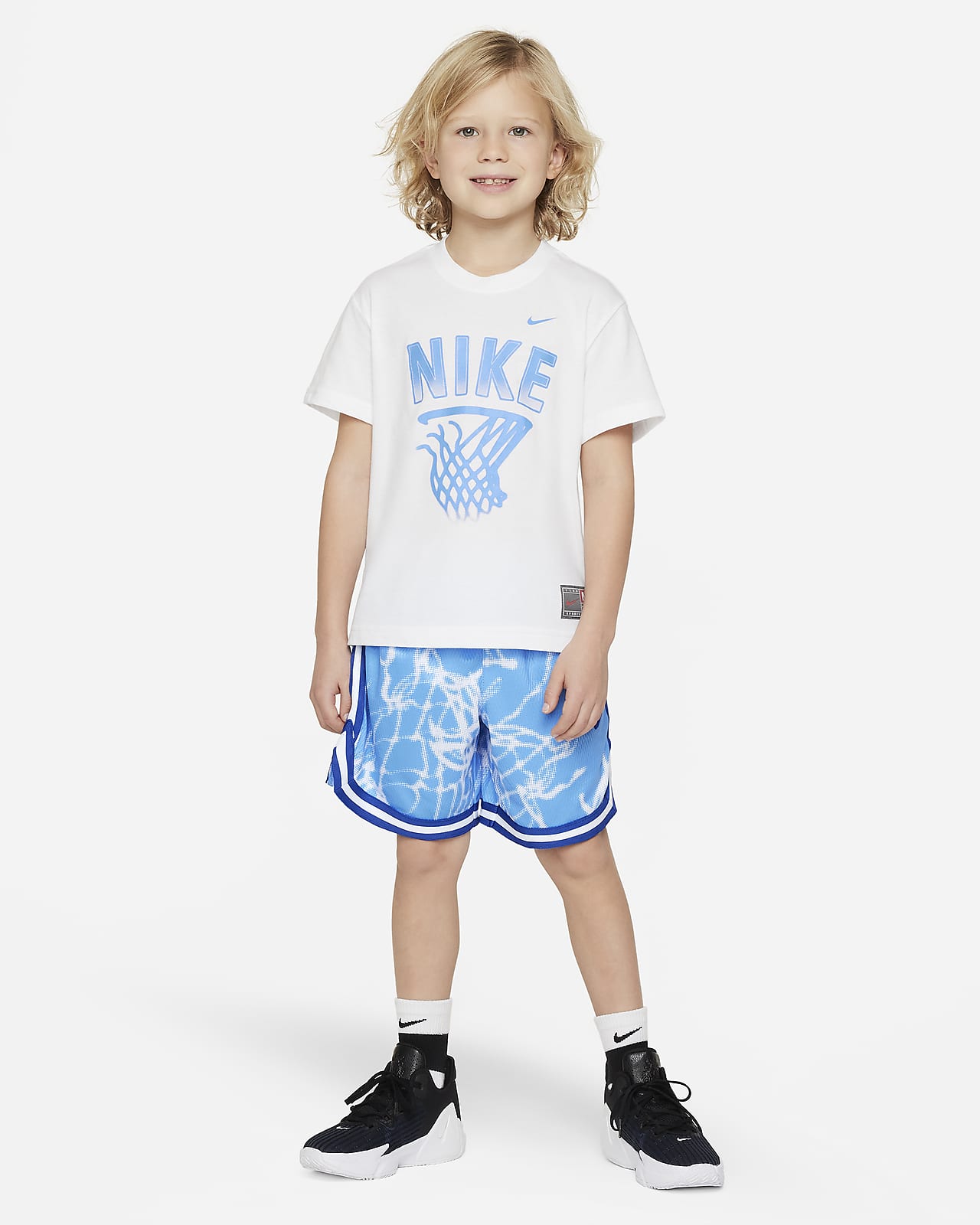 Conjunto de shorts de malla Dri-FIT para niños de preescolar Nike Culture of Basketball