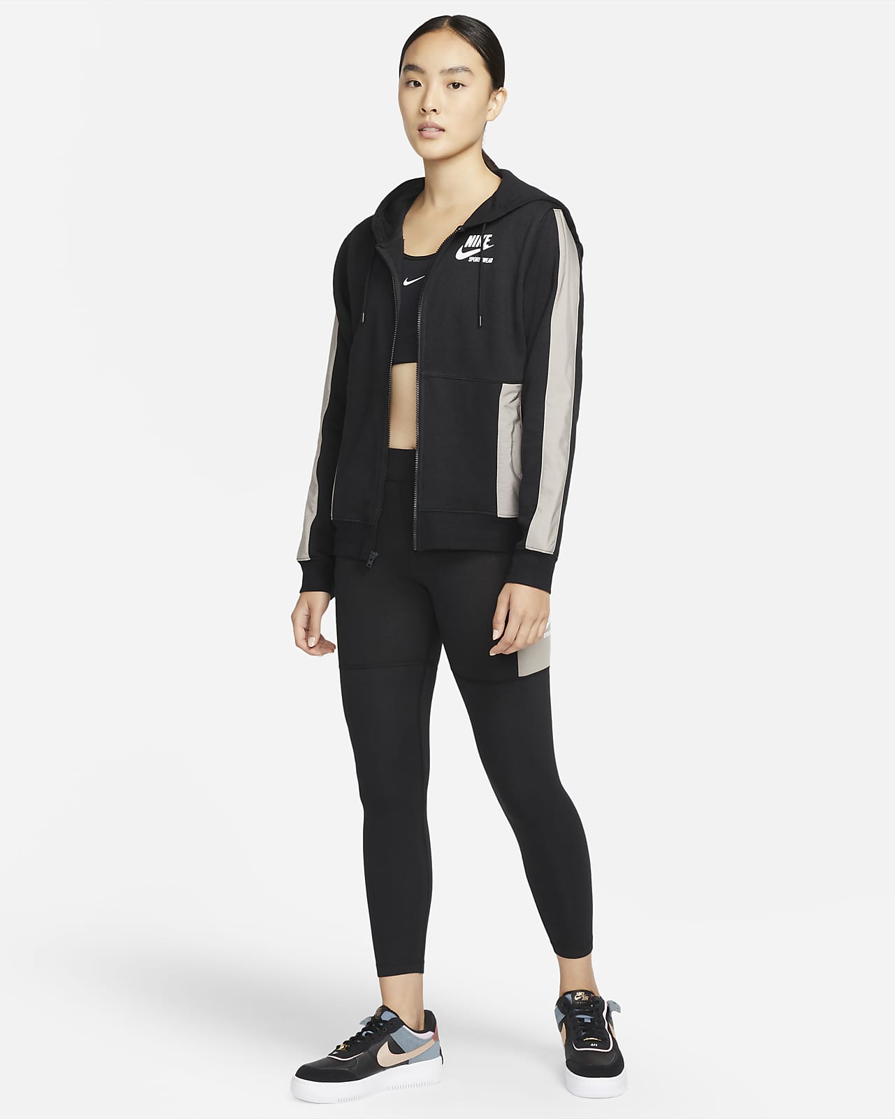 Nike Sportswear Heritage Women's Full-Zip Fleece Hoodie. Nike LU