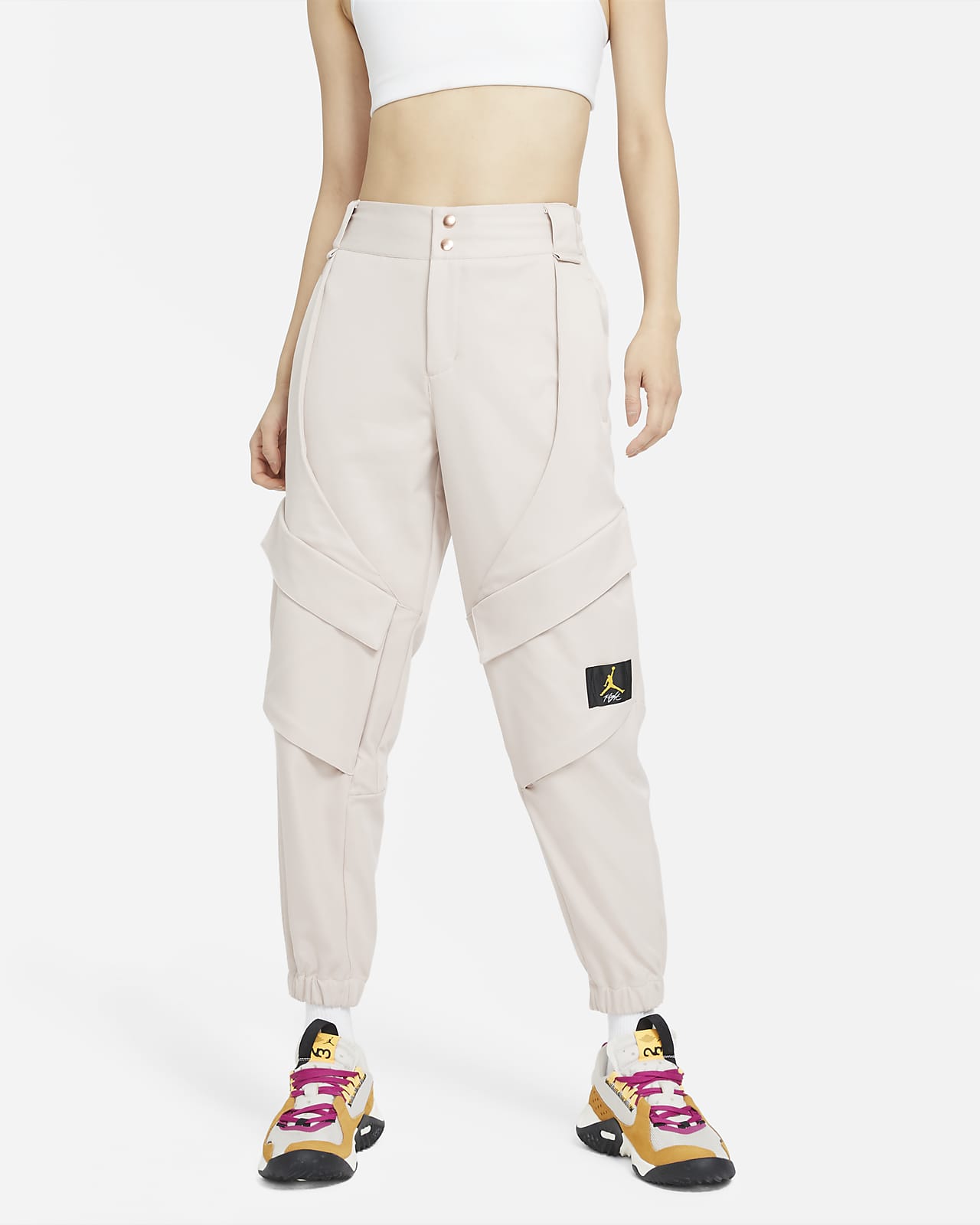 womens white utility pants