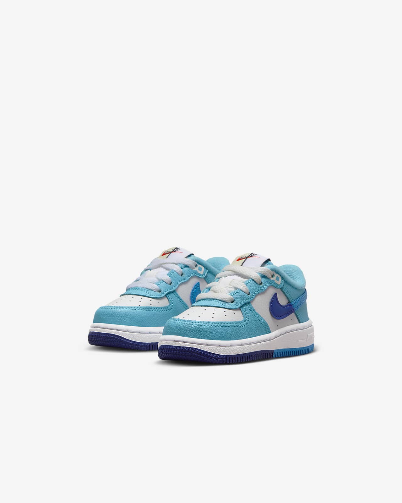 Nike Boys Force 1 LV8 2 - Boys' Toddler Basketball Shoes Light Photo Blue/White Size 8.0