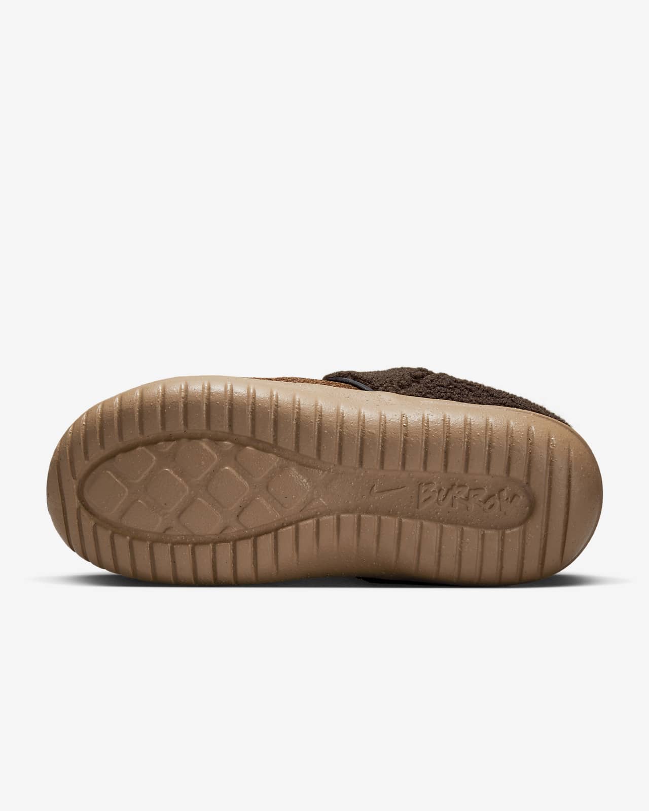 nike burrow slippers brown