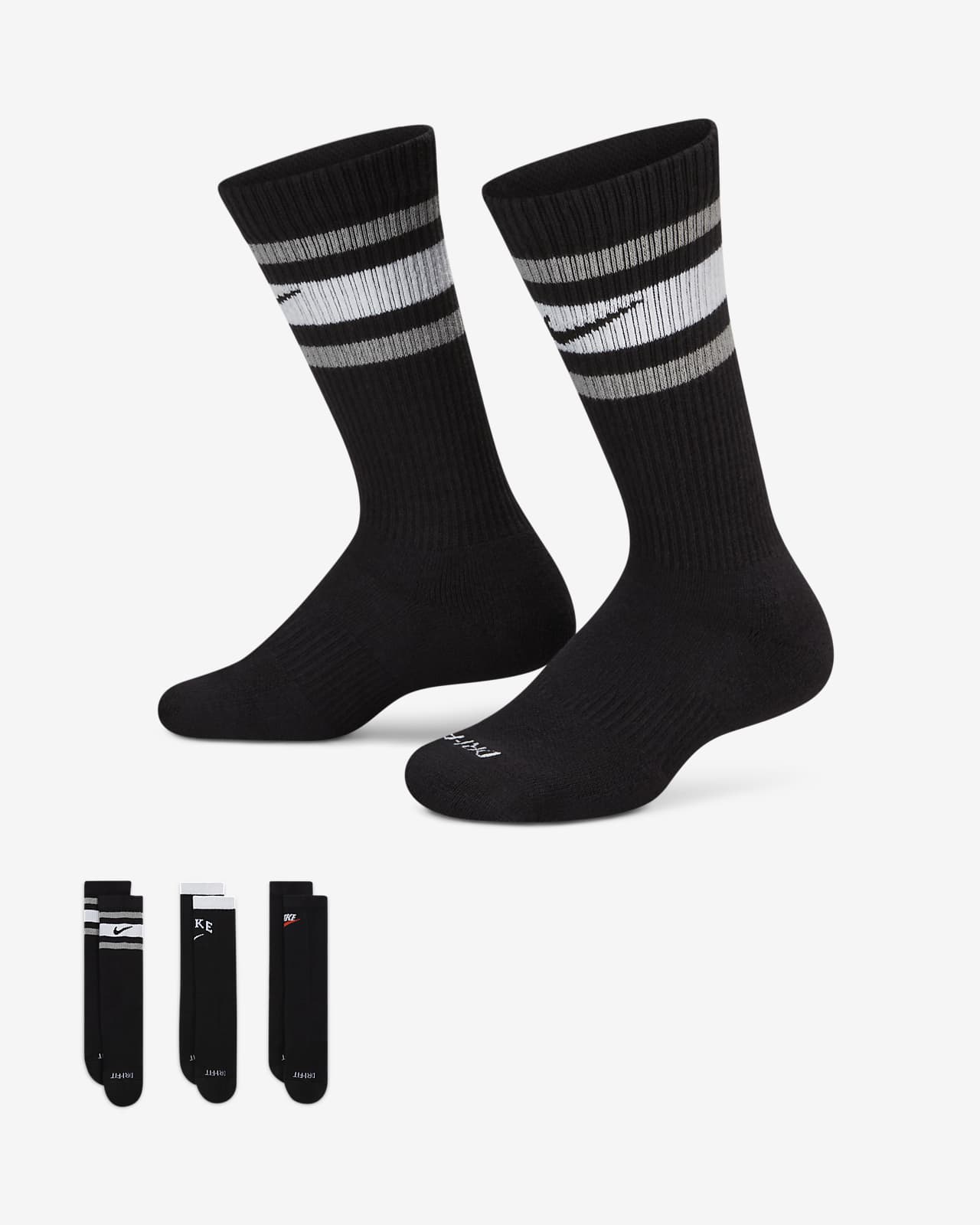 Носки до середины голени для детей Nike Everyday Plus Cushioned. Nike RU