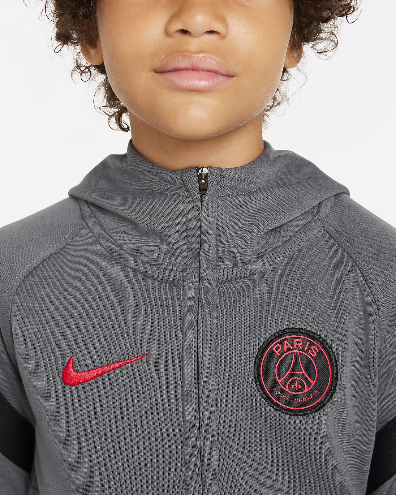 Supone Los Alpes Especial Sudadera de fútbol con gorro y medio cierre de tejido Fleece para niños  talla grande Paris Saint-Germain. Nike.com