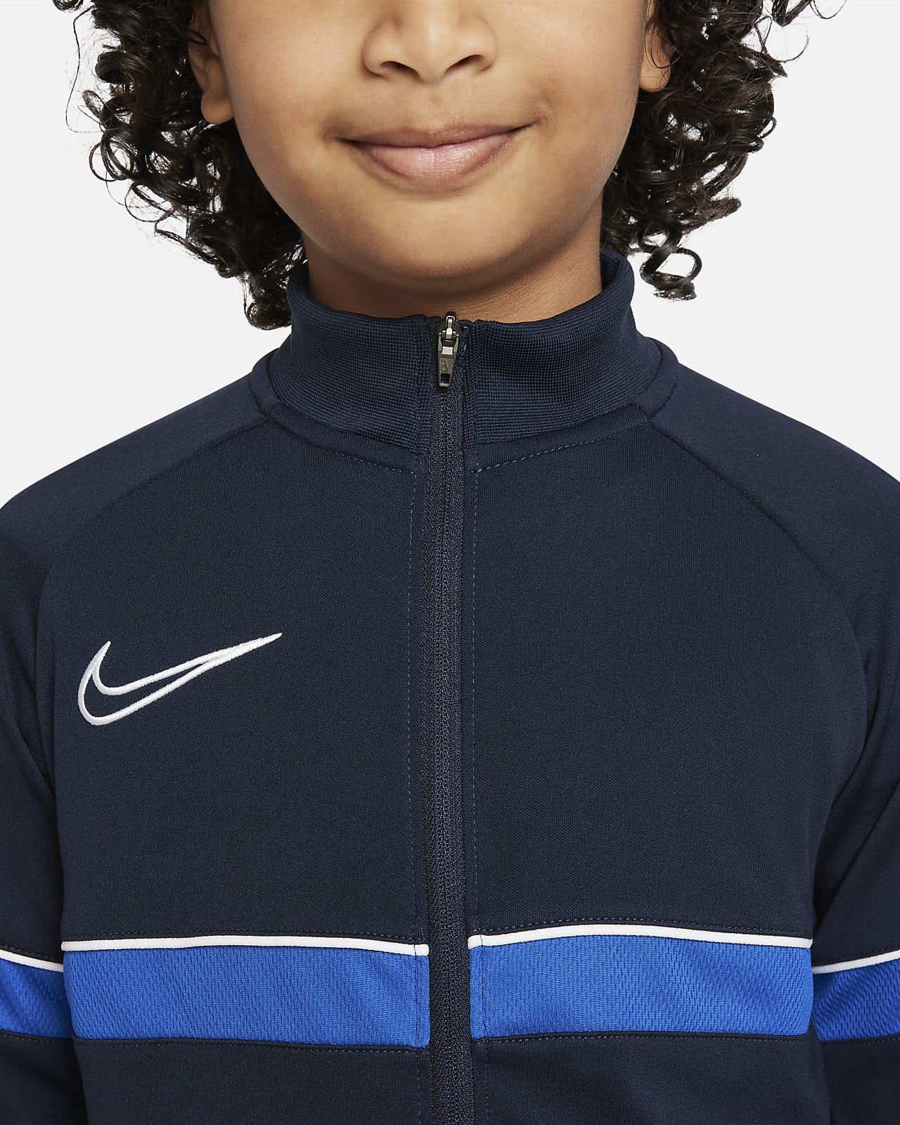 Nike Dri-FIT Academy Older Kids' Knit Football Tracksuit Jacket. Nike VN
